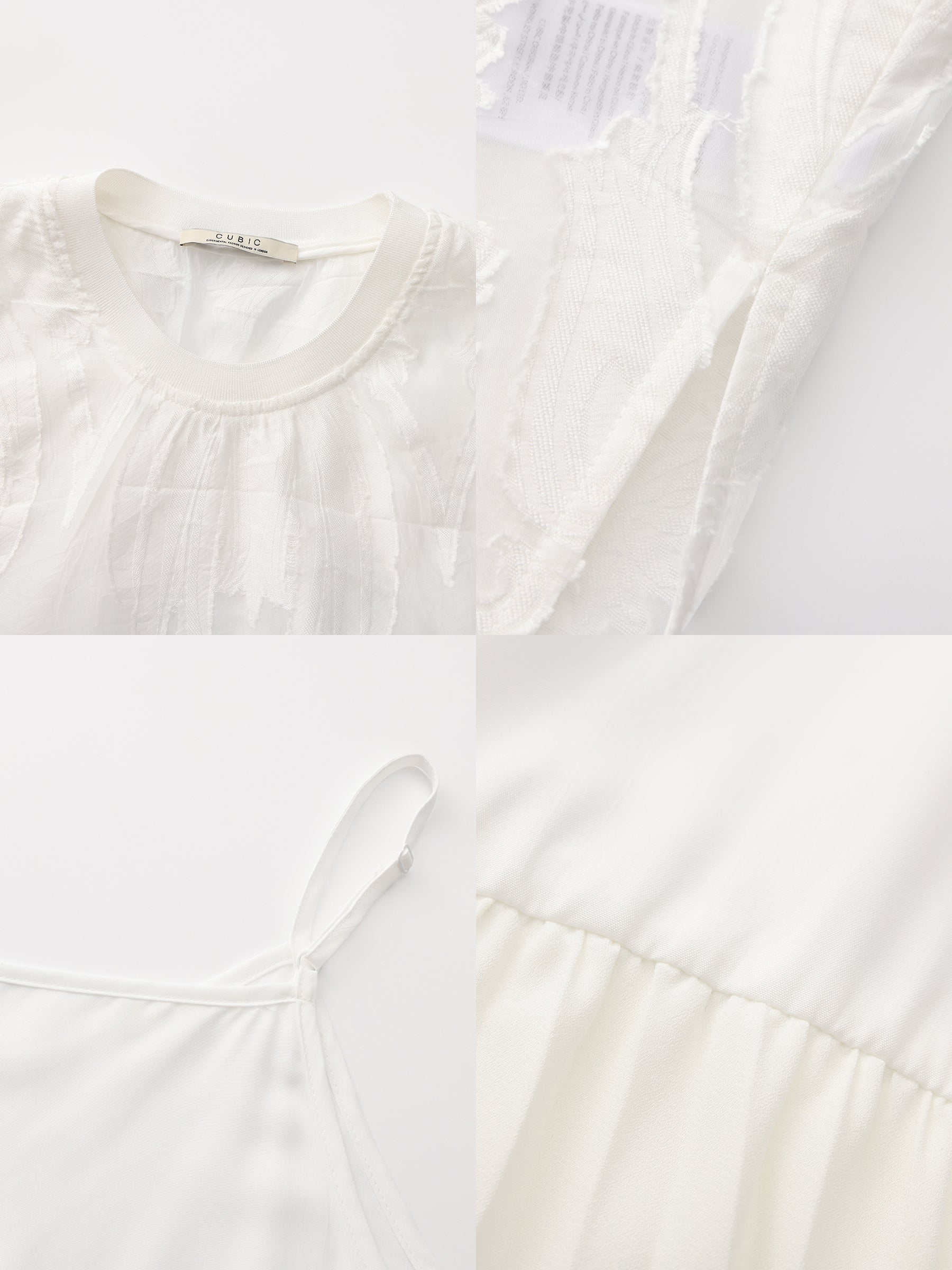 Sheer Patterned Sleeveless Pleated Skirt-9