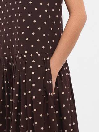 CUBIC Lyocell Solid Color Long Dress