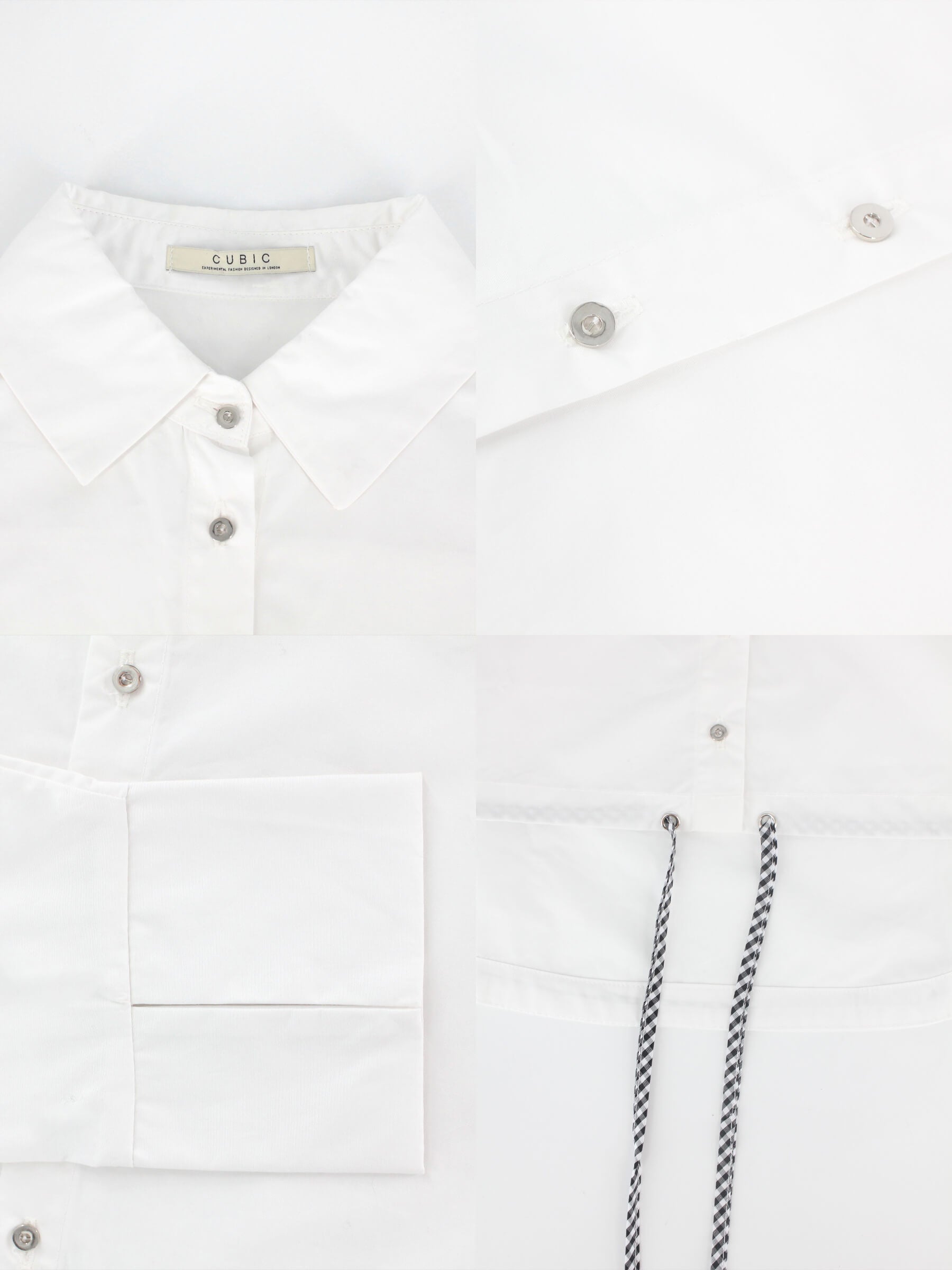 Extra Cropped Shirt with Drawstring Waist-10