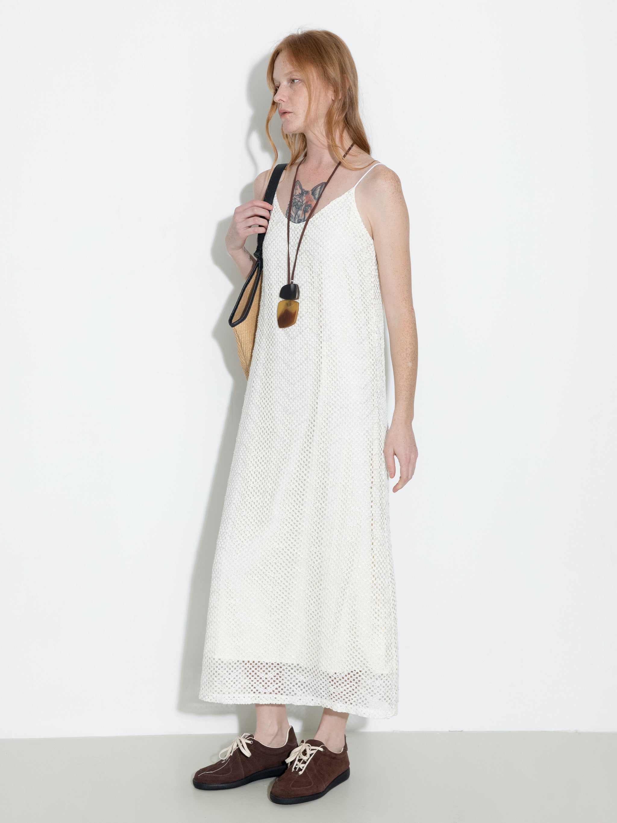 Lace Hollow Out A-Line Sling Dress-10