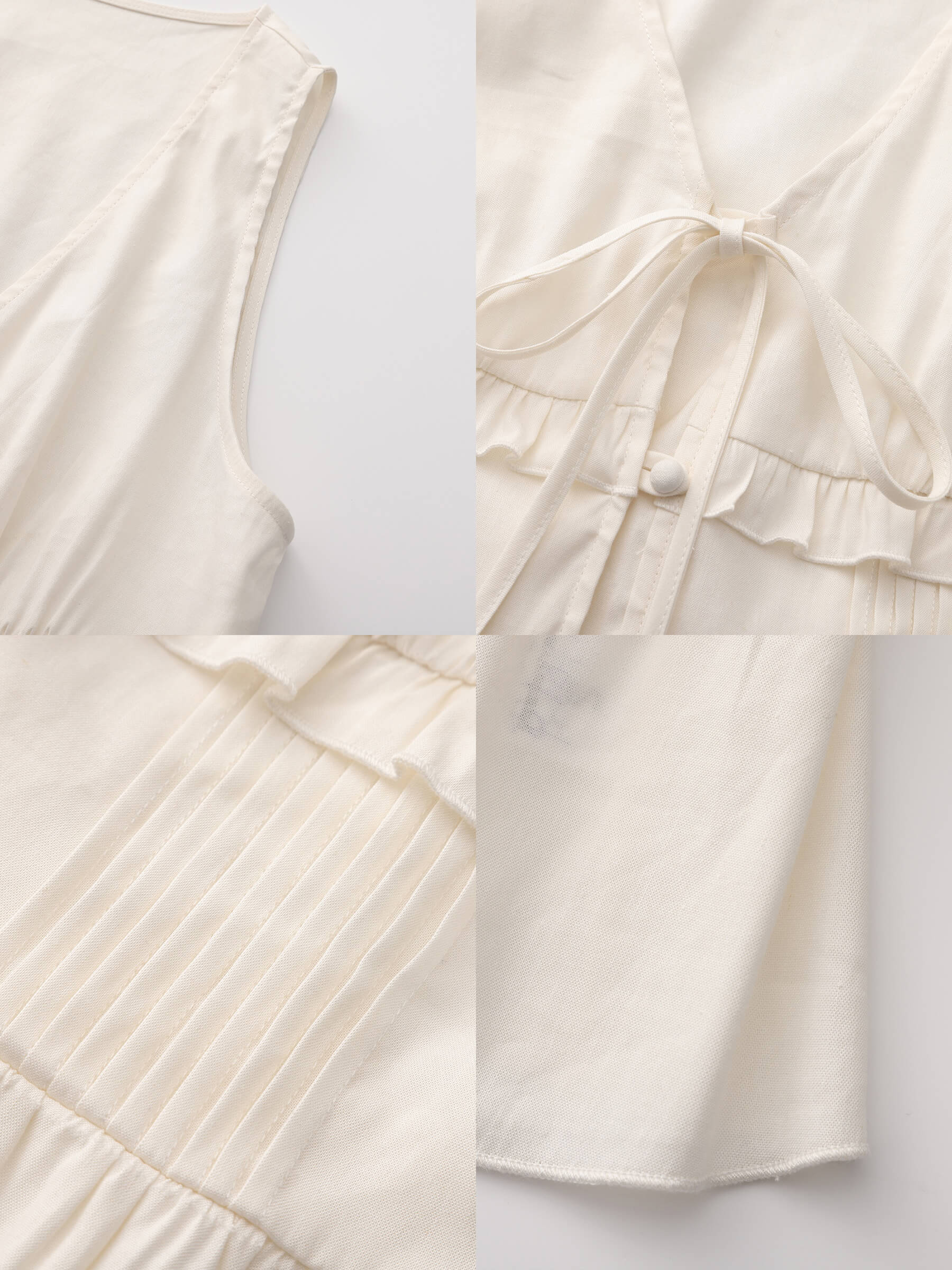 V-Neck Ruffle Trim Tie-Front Sleeveless Top-10