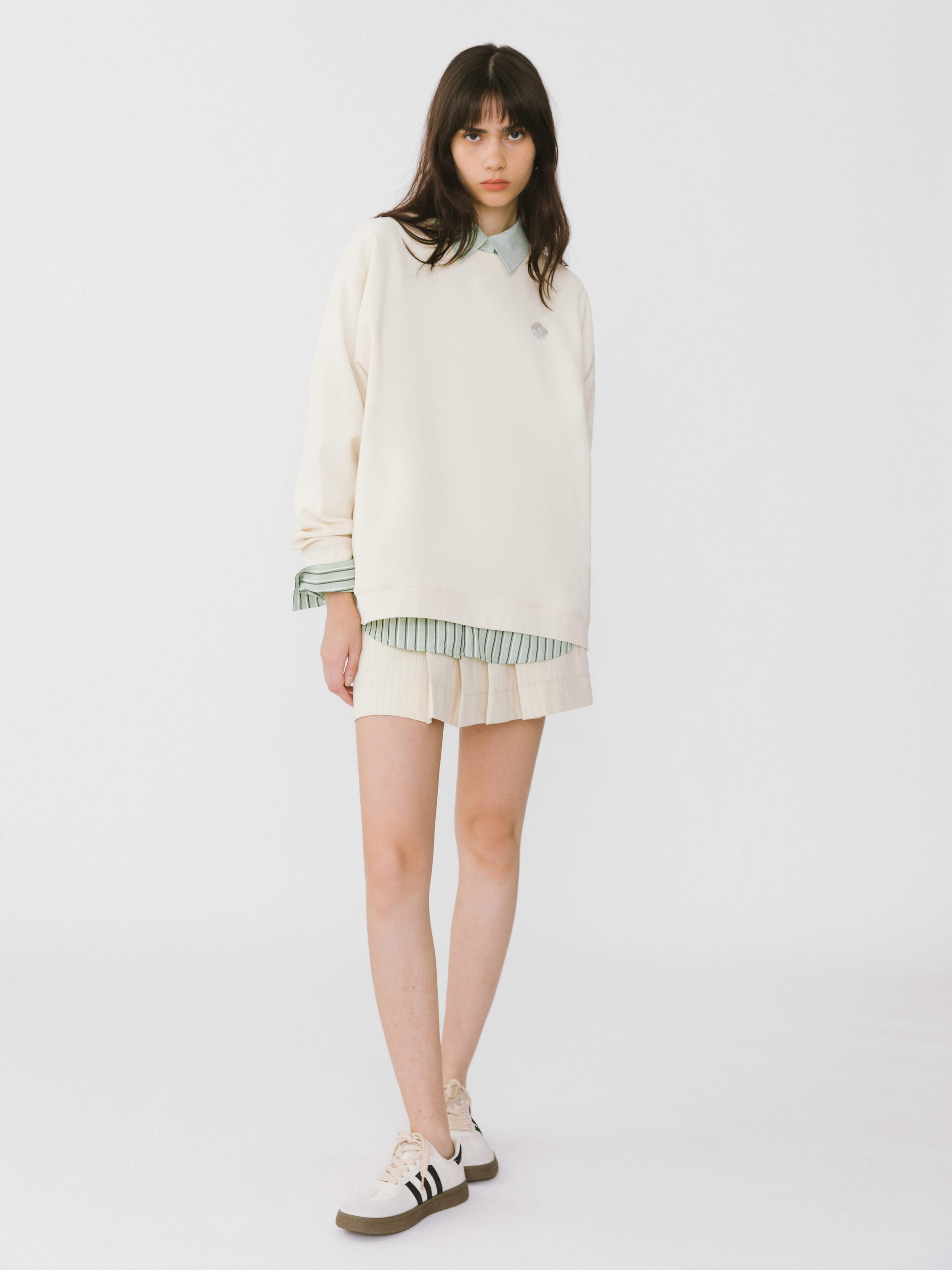 Oversized Long Sleeve T-Shirt and Matching Shorts-10