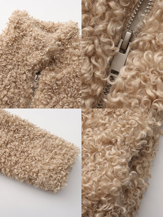 Fleece Stand-Collar Short Down Jacket