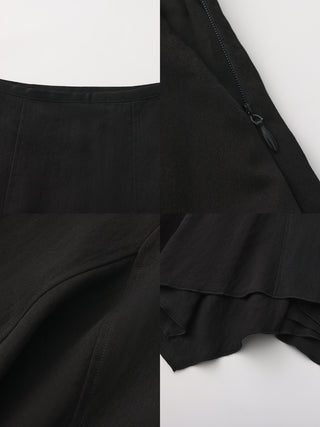 Vintage Lyocell Blend Asymmetric A-Line Midi Skirt