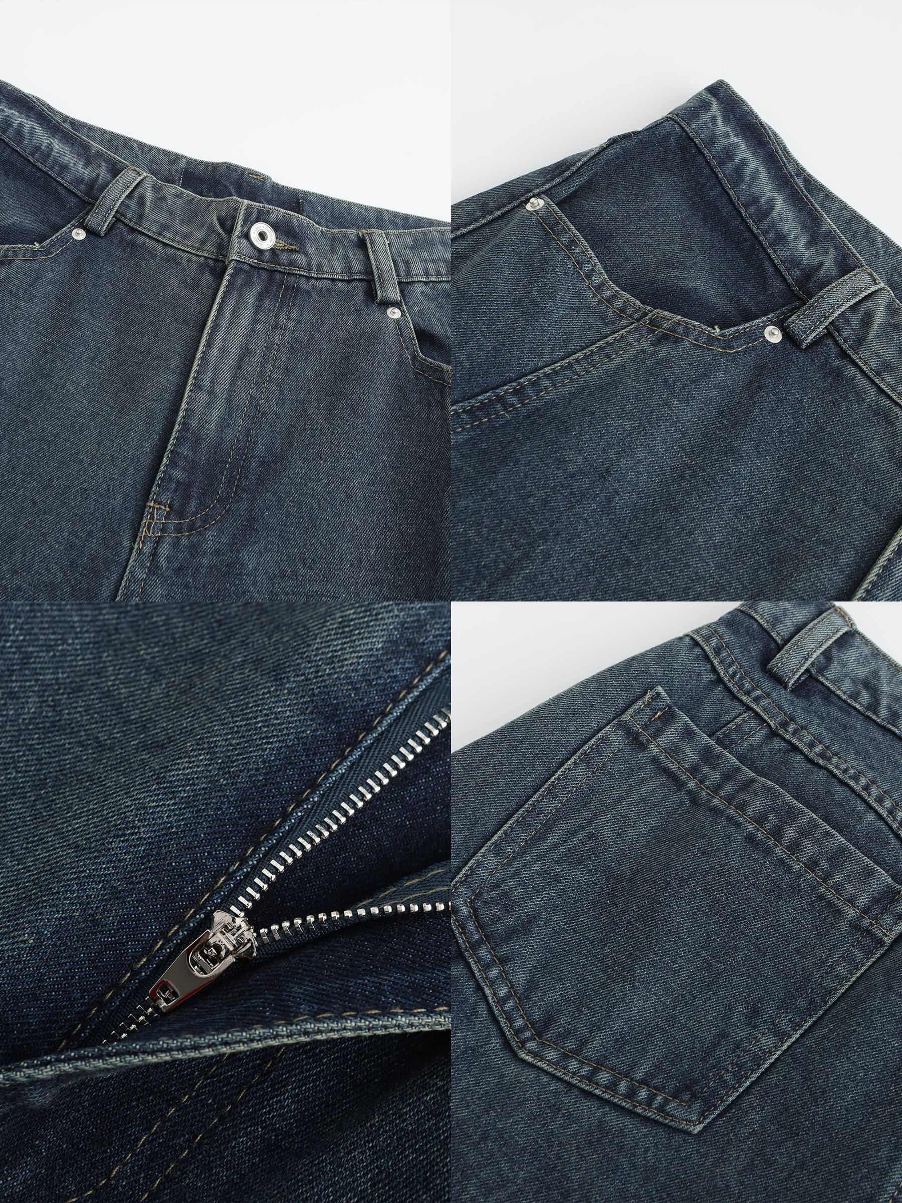 Cutaway Loose Straight Jeans-11