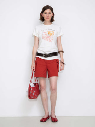 100% Cotton Casual Utility Straight-Leg Shorts