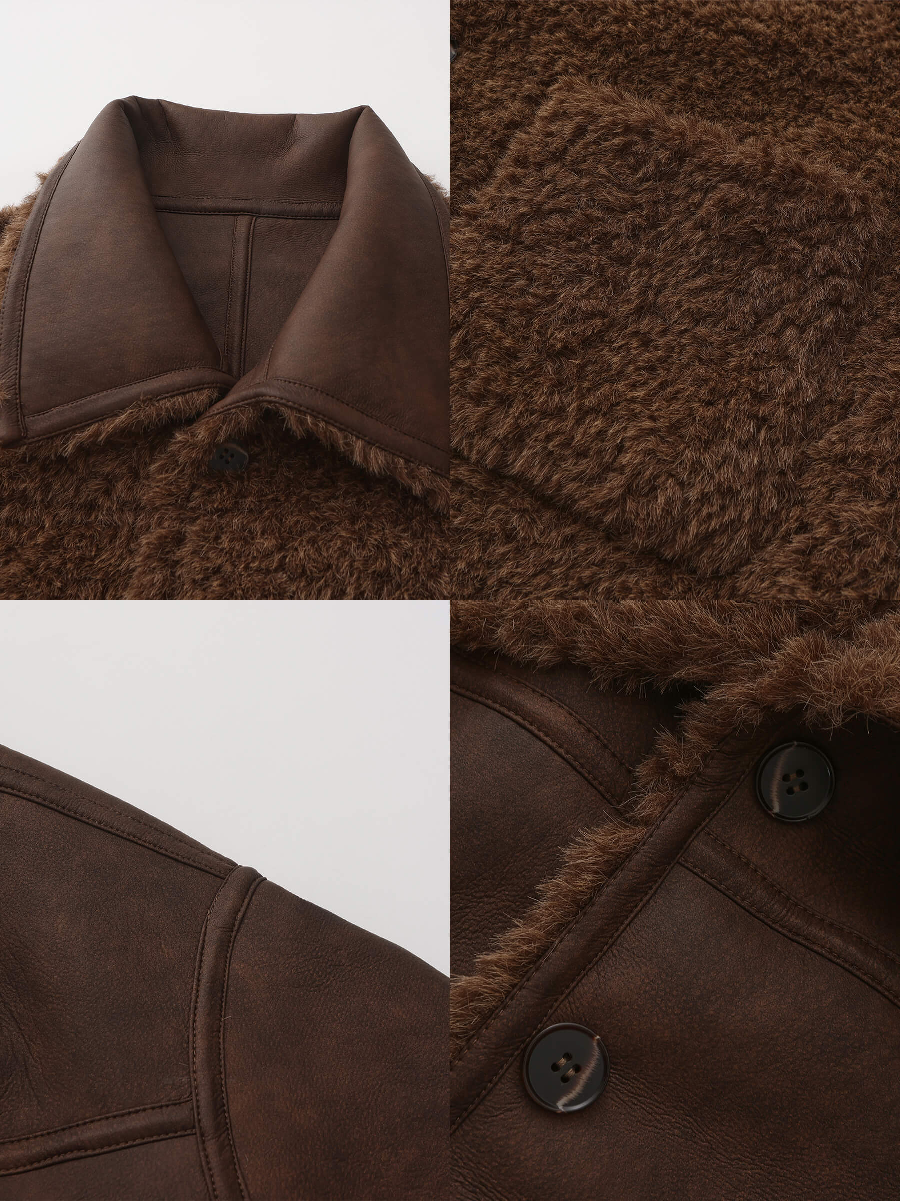 Brown Mid-length Boxy Coat-10