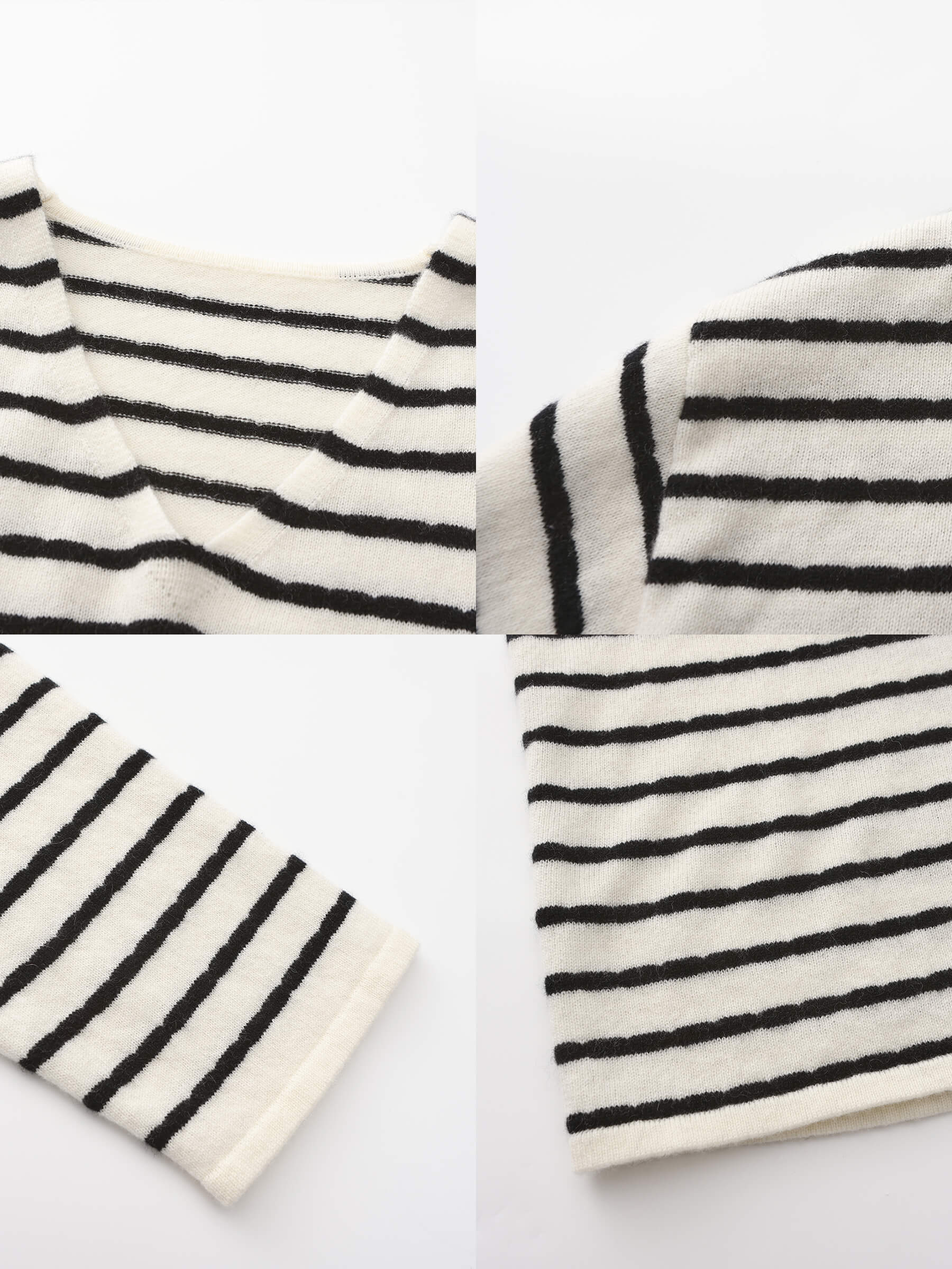 ONE BY CUBIC Striped Wool Knitted Jumper-10
