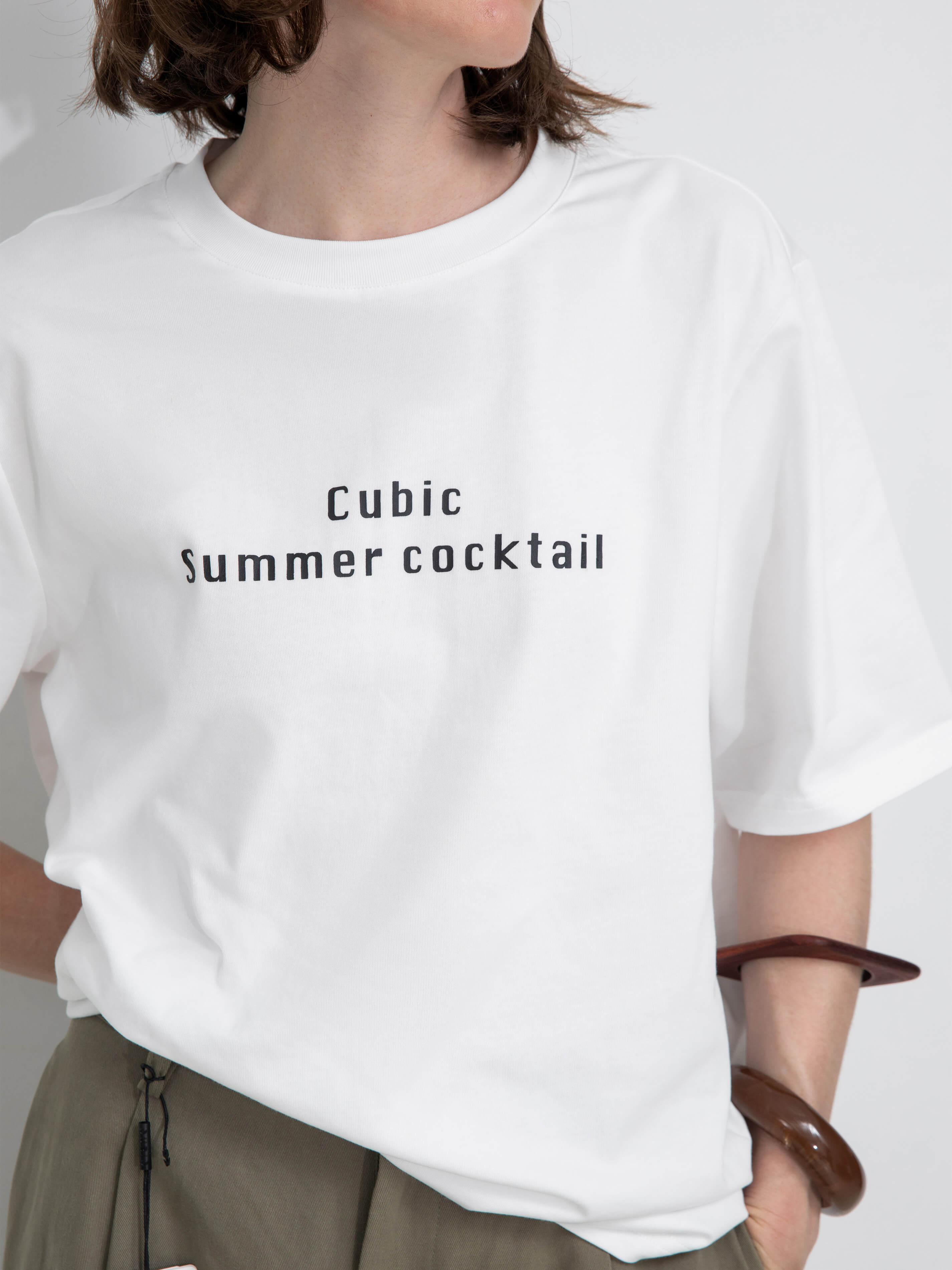 100% Cotton Women's T-Shirt with Front Print-2