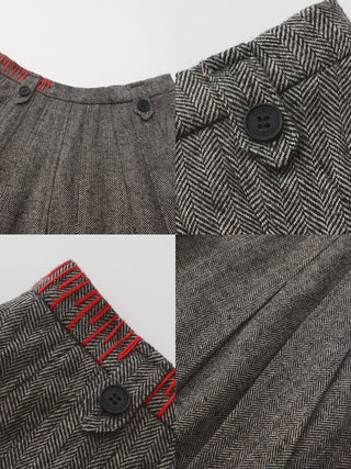 Gray Pleated Maxi Skirt