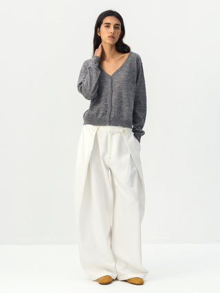 CUBIC Draped Wide Leg Trousers