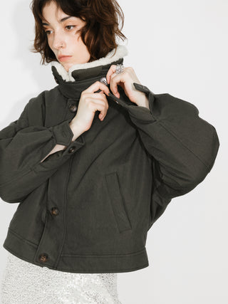 Removable Fur Collar High Neck Down Coat