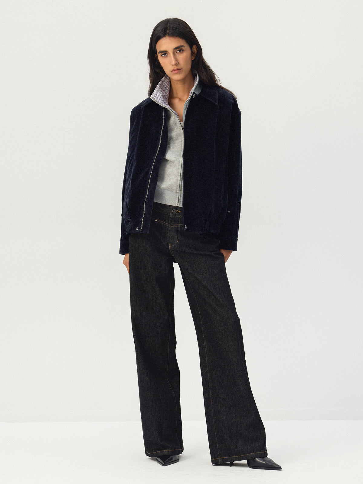 CUBIC Relaxed Zip-Up Blouson Jacket-10