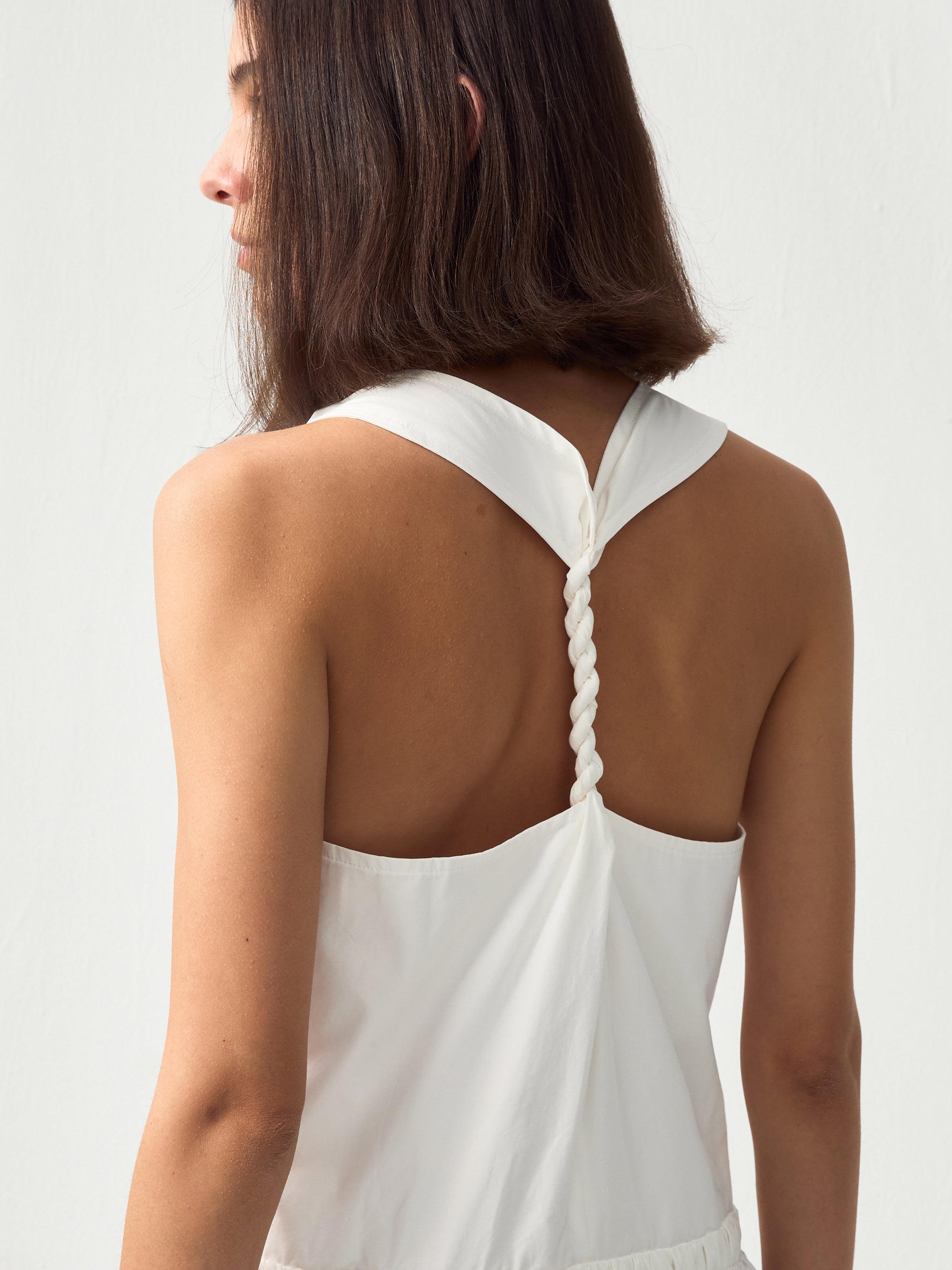 CUBIC 100% Cotton Halter Neck Cowl Dress-10