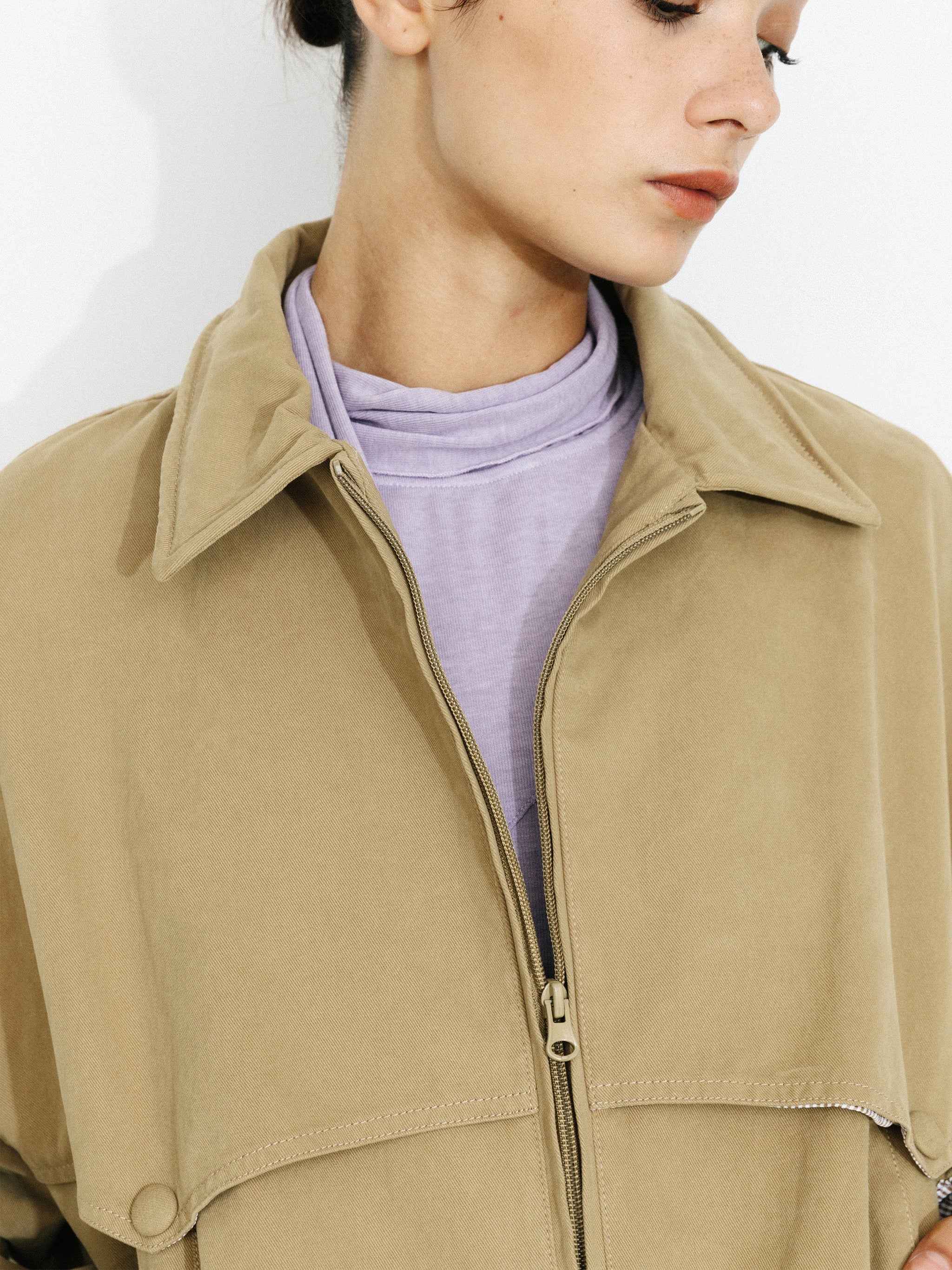 100% Cotton Mouldable Collar Casual Jacket-10