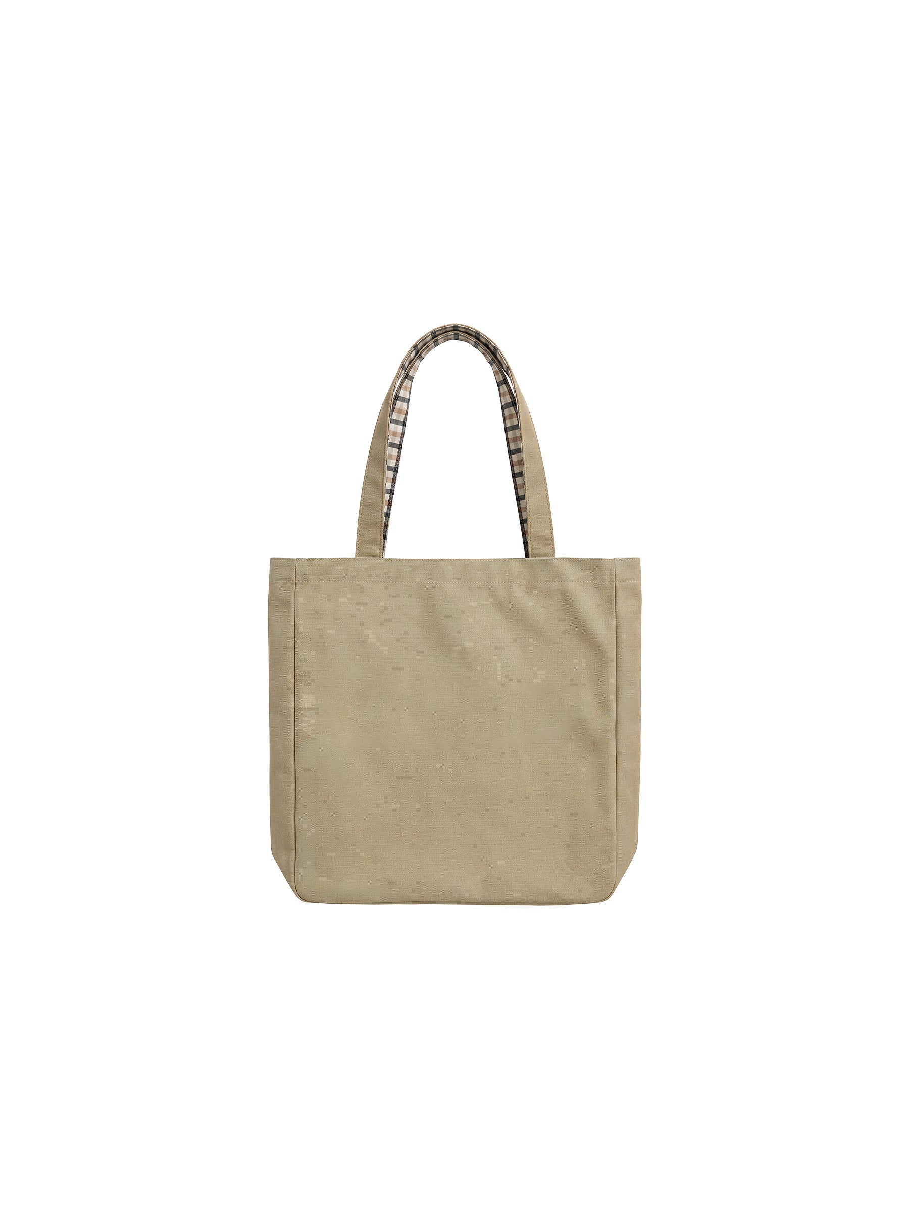 CUBIC Checked Logo Tote Bag-10
