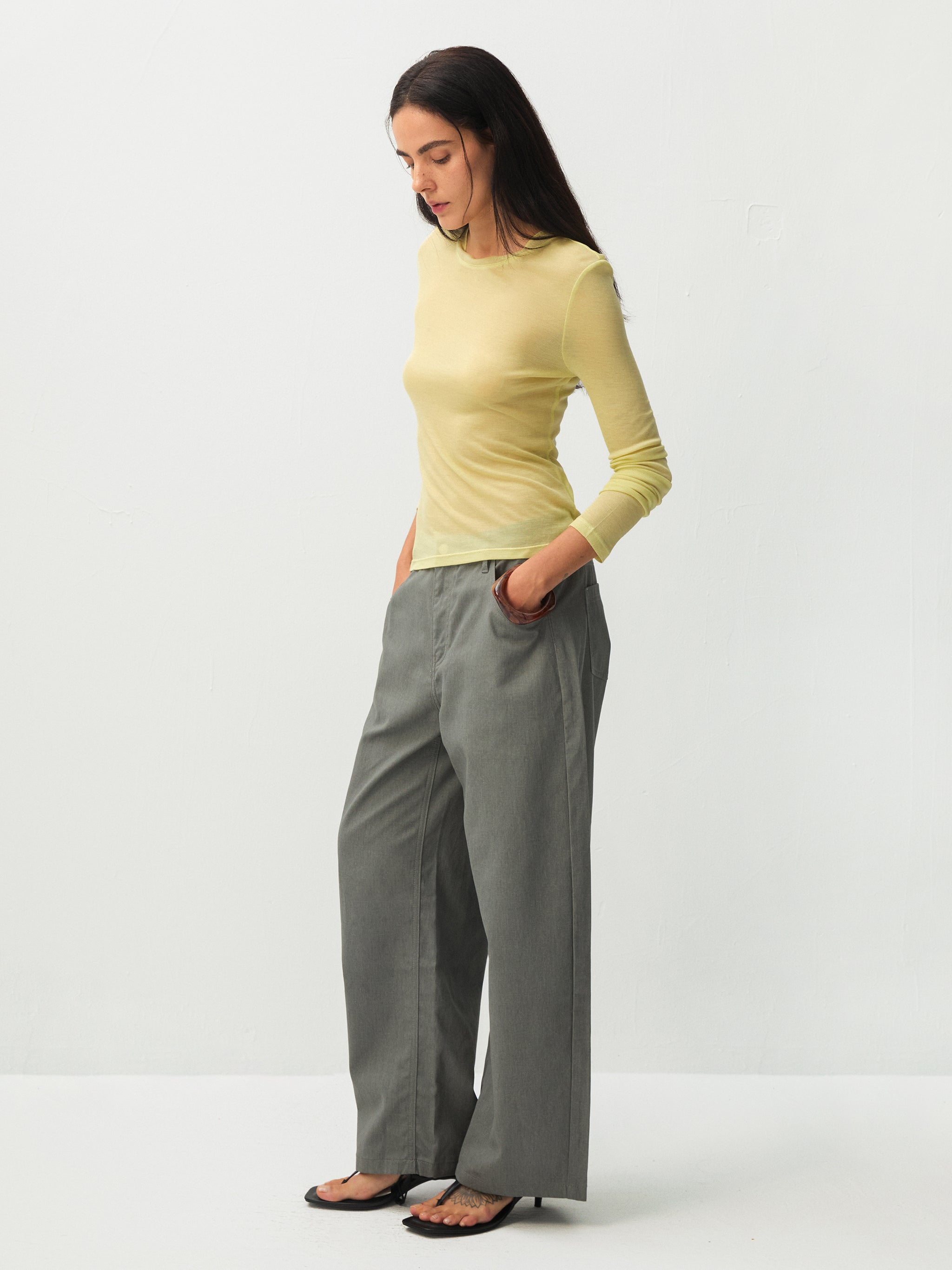100% Cotton Draped Oversized Wide-Leg Casual Pants-10