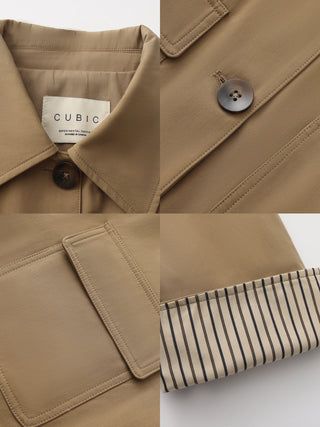 Classic Barn-Style Modal-Blend Cotton Down Coat
