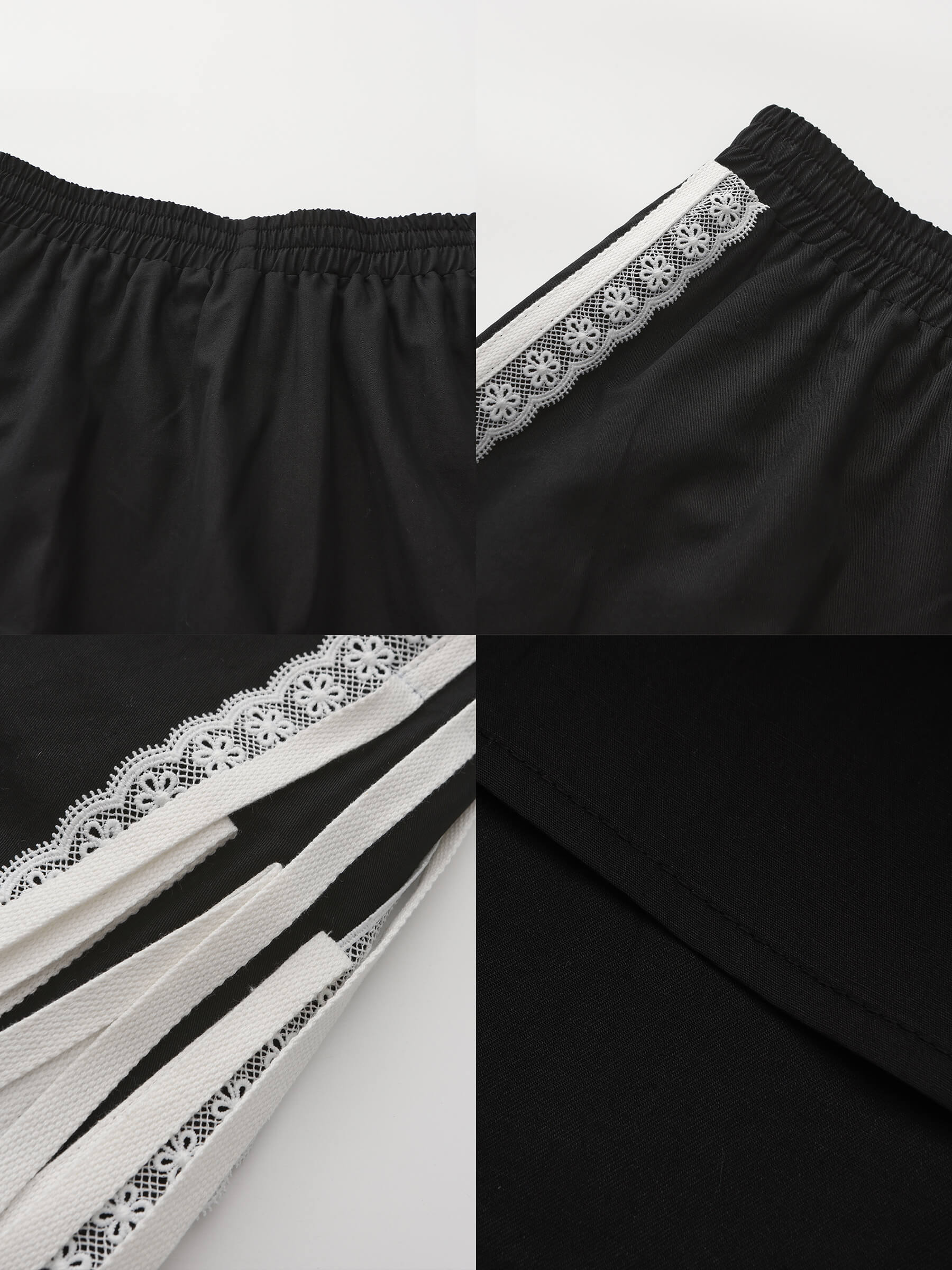 Cotton Skirt with Lace Trim-10
