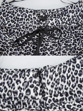 100% Cotton Leopard Print A-Line Skirt