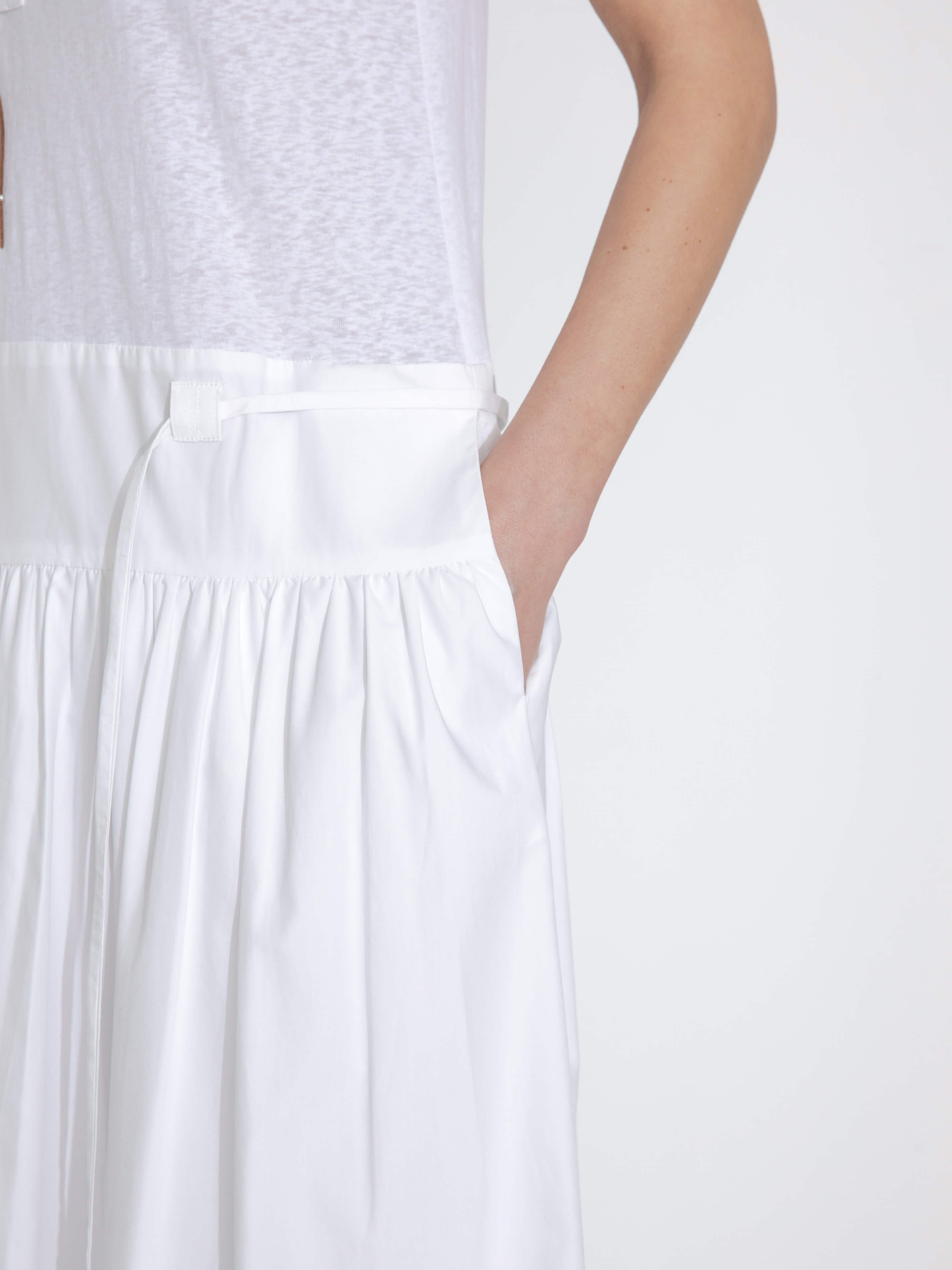 Panelled Henley Neck Vest Dress-10