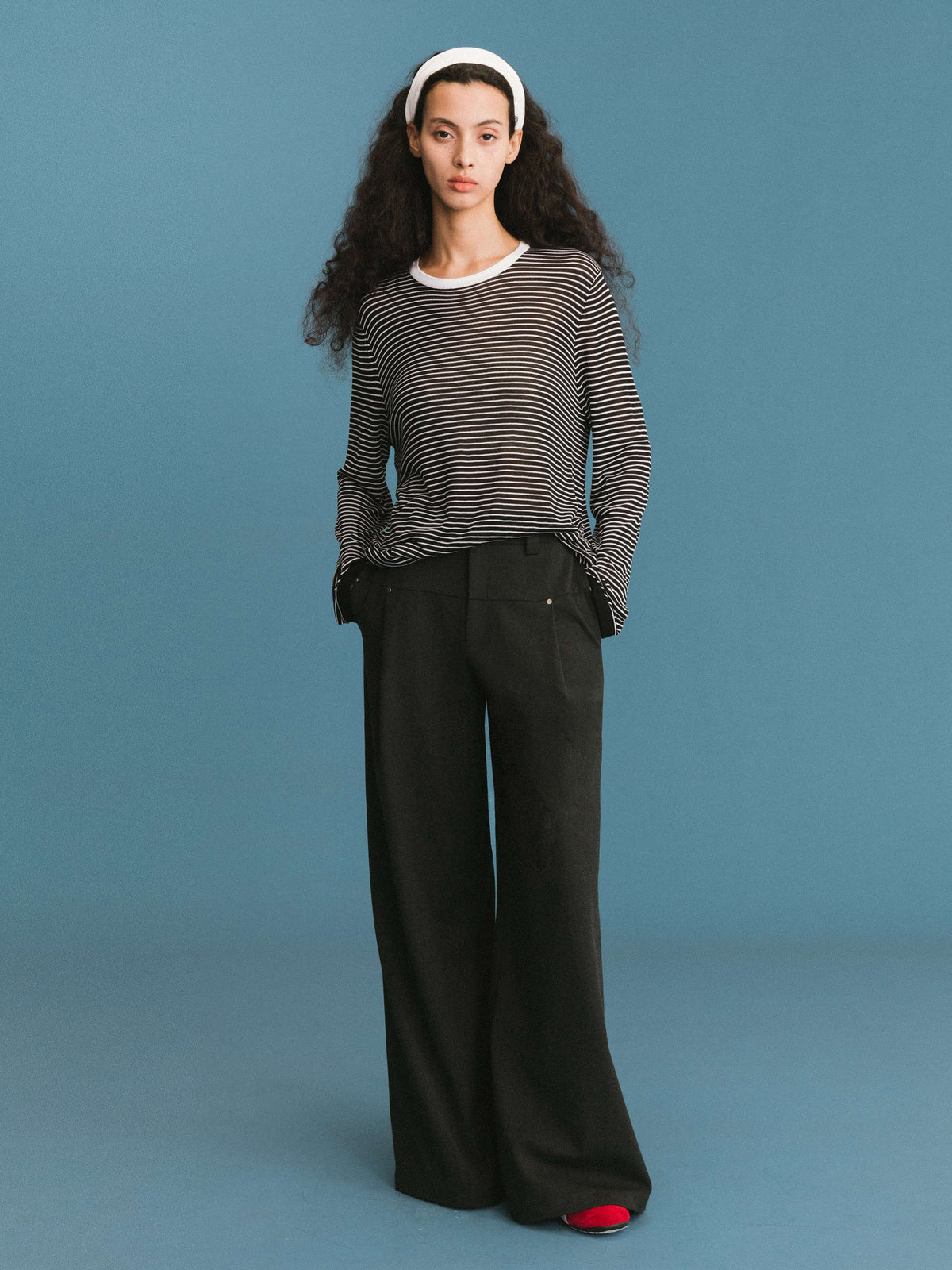 ONE BY CUBIC Thin Stripped Knitwear Jumper-12