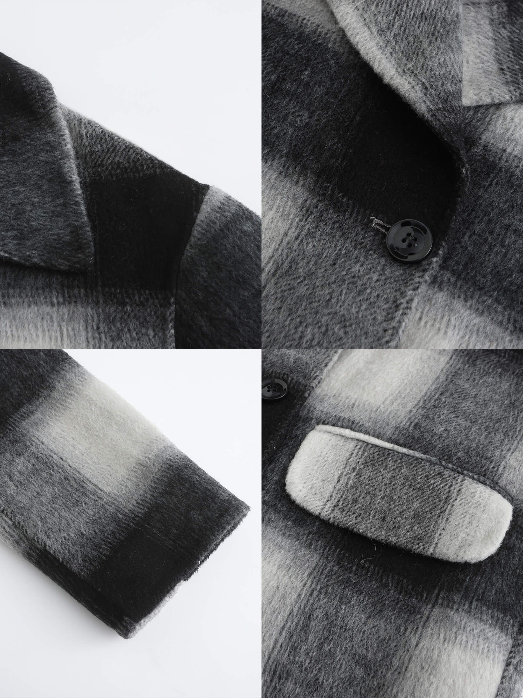 Classic Check Long Wool Coat-9