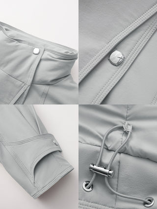 Relaxed Utility Drawstring Hem Down Jacket