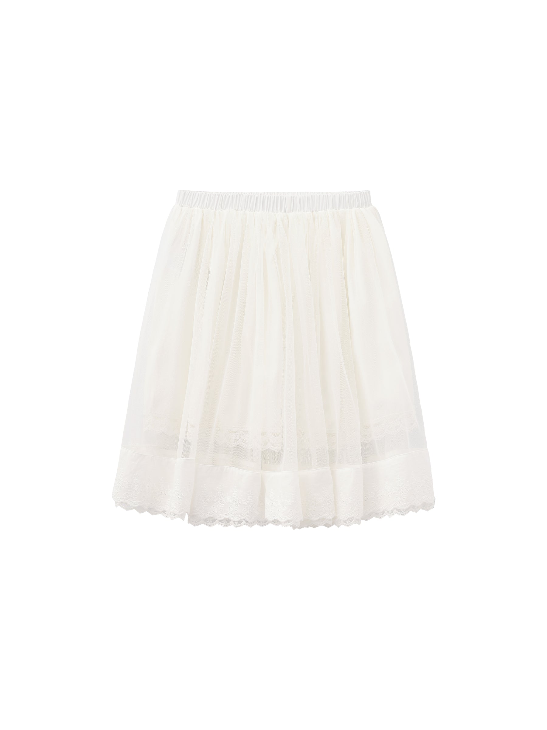 CUBIC Lace-up Mesh Skirt-10