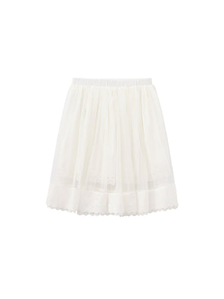 CUBIC Lace-up Mesh Skirt