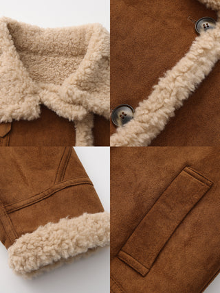 Cropped Oversized Faux Shearling Jacket