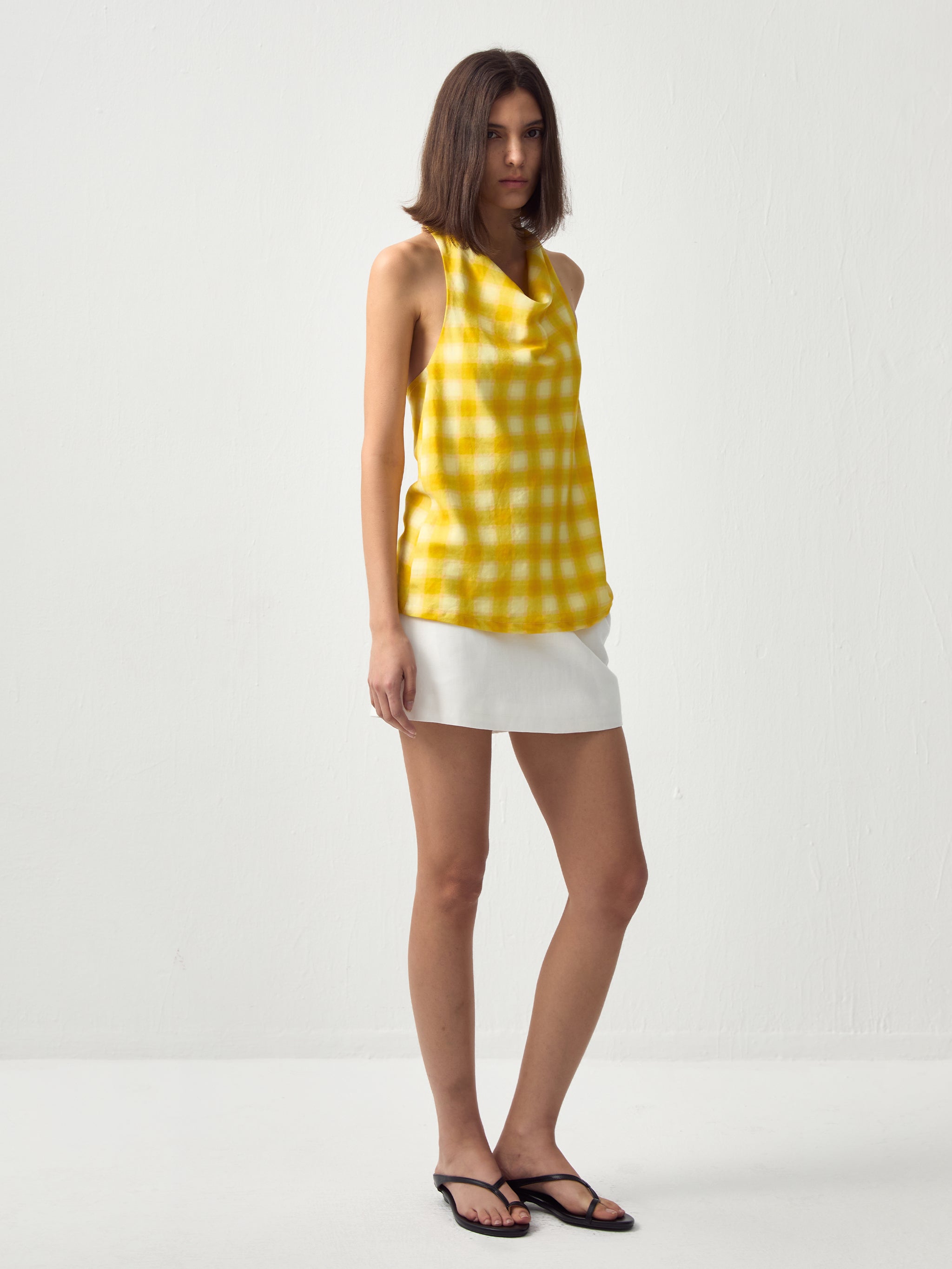 CUBIC Gradient Check Layered Skort-10