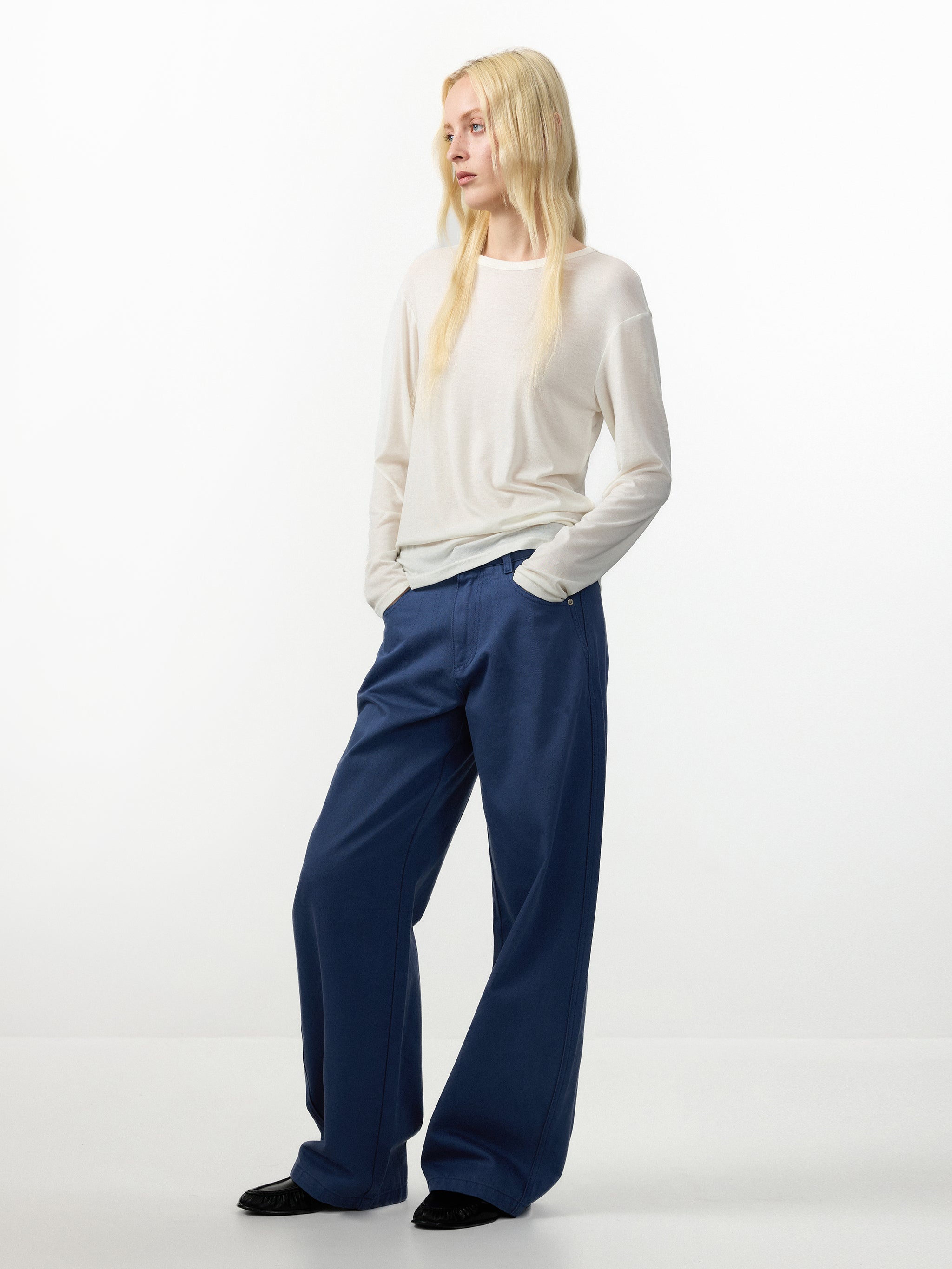 CUBIC 100% Cotton Wide Leg Trousers-10