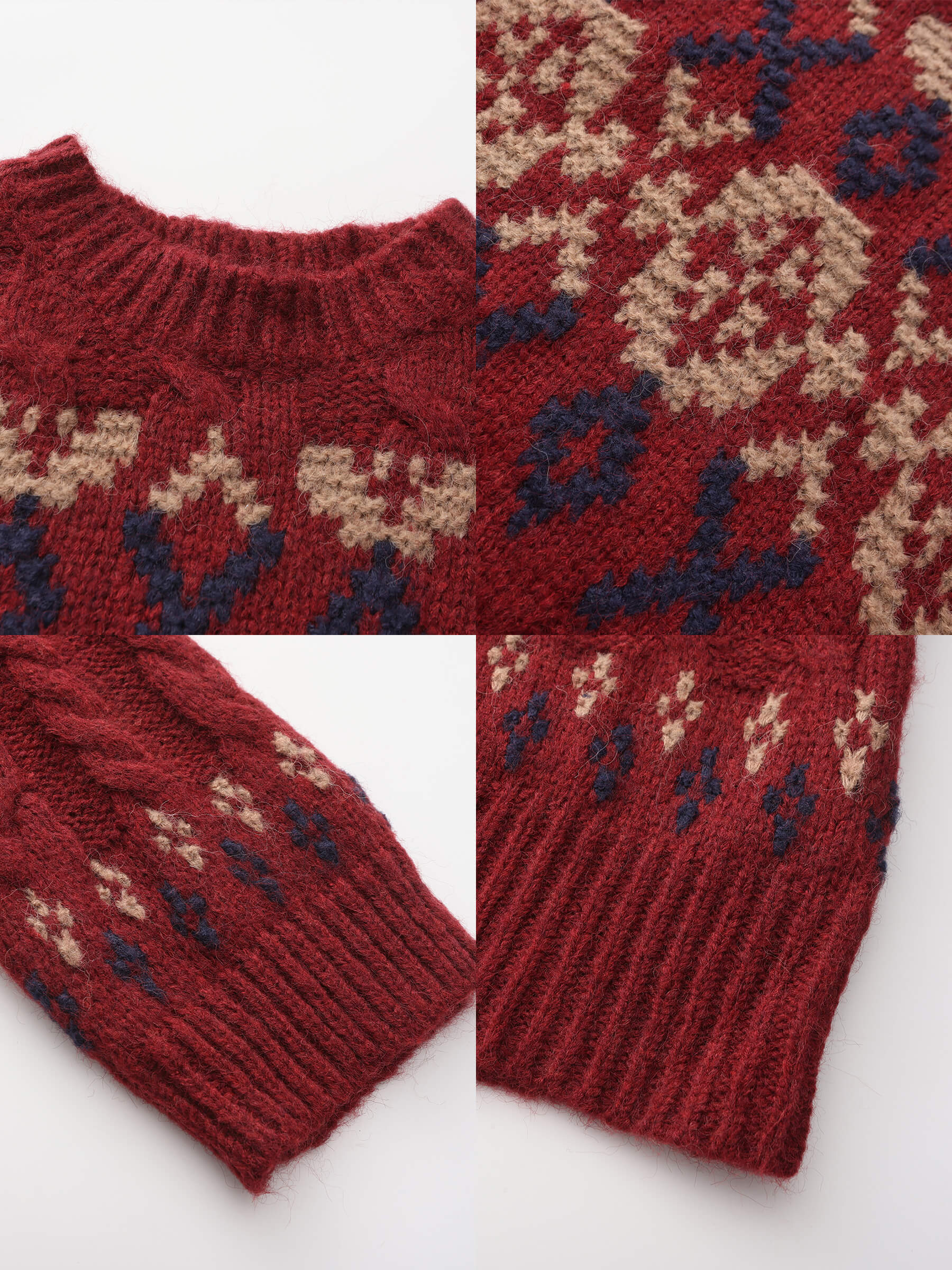Mock Neck Boxy Knit Sweater-11