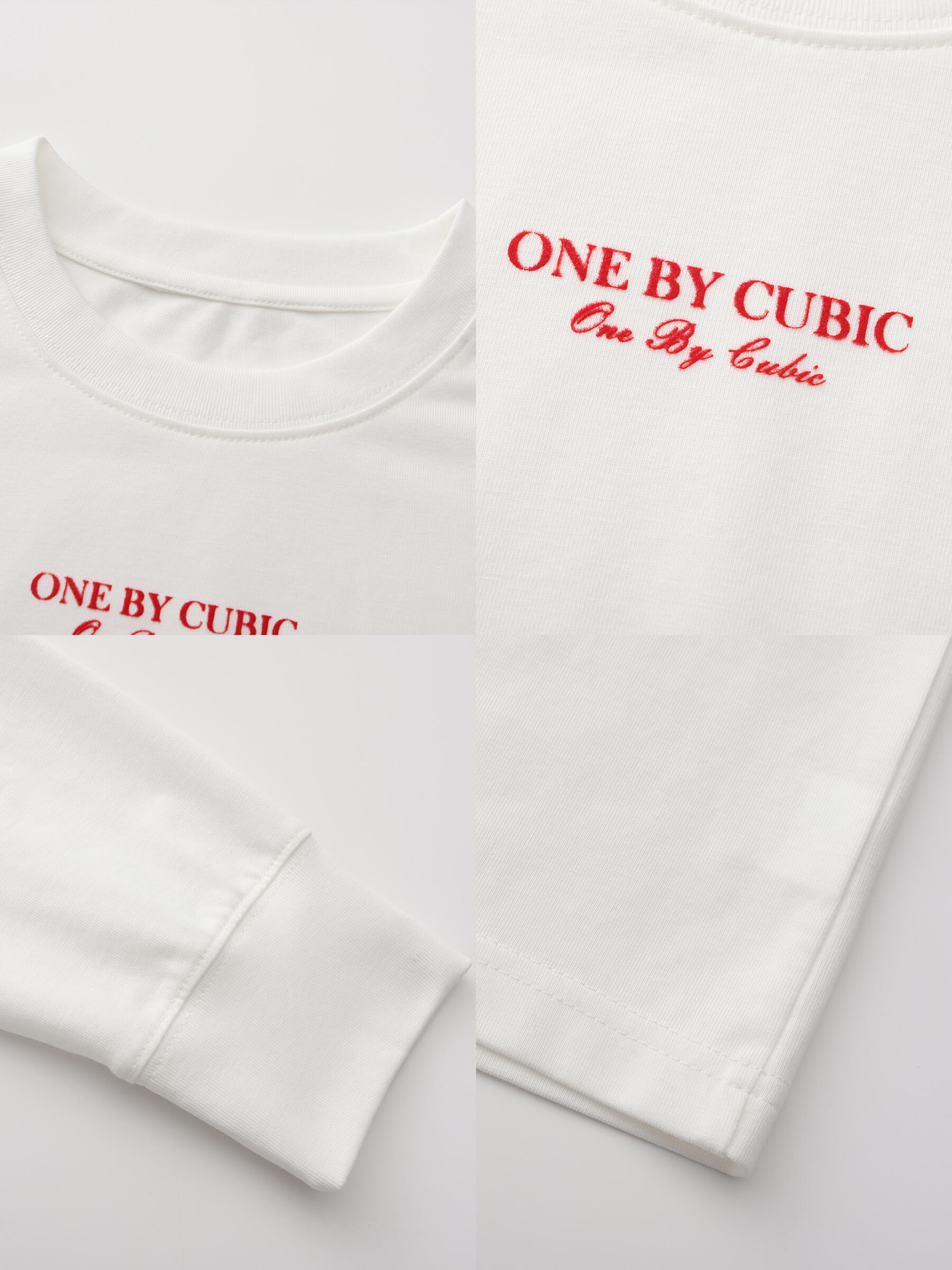 ONE BY CUBIC White Oversized Sweatshirt-11