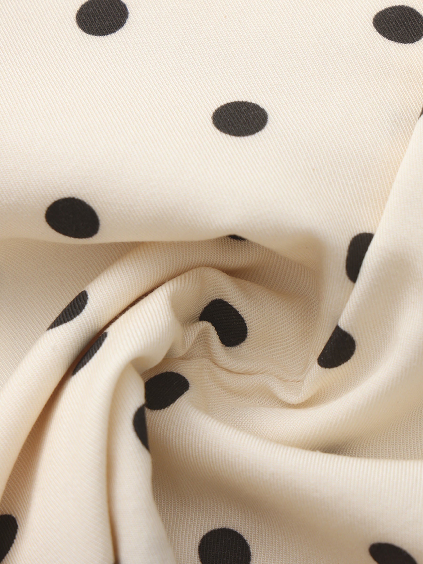 CUBIC Polka Dot V-Neck Top-10