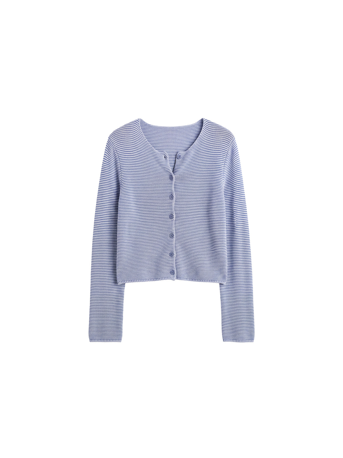 CUBIC Scoop Neck Button Knit Cardigan-10