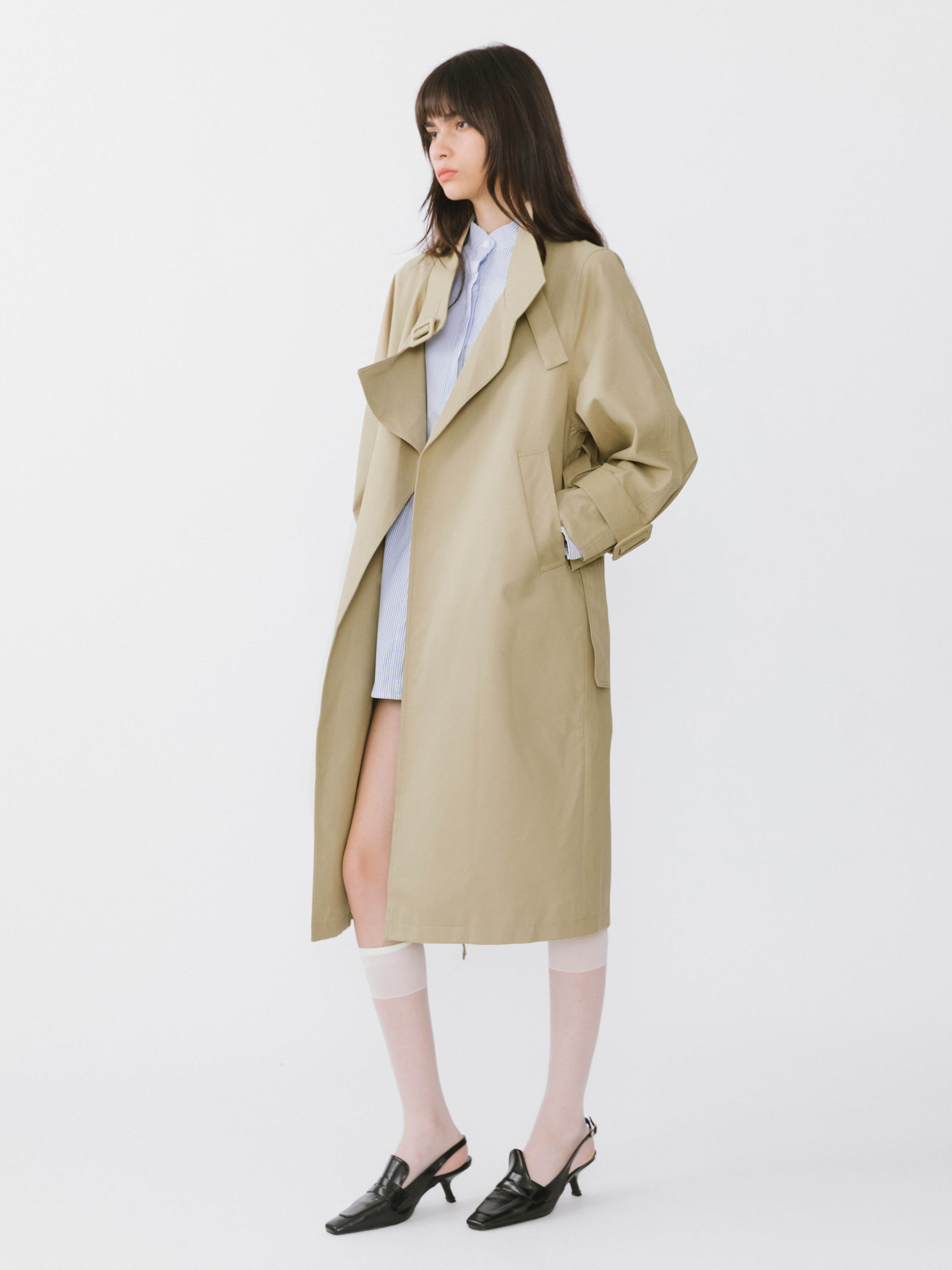 Overlay Mid-Length Trench Coat-13