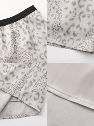 Leopard Print Straight Midi Skirt