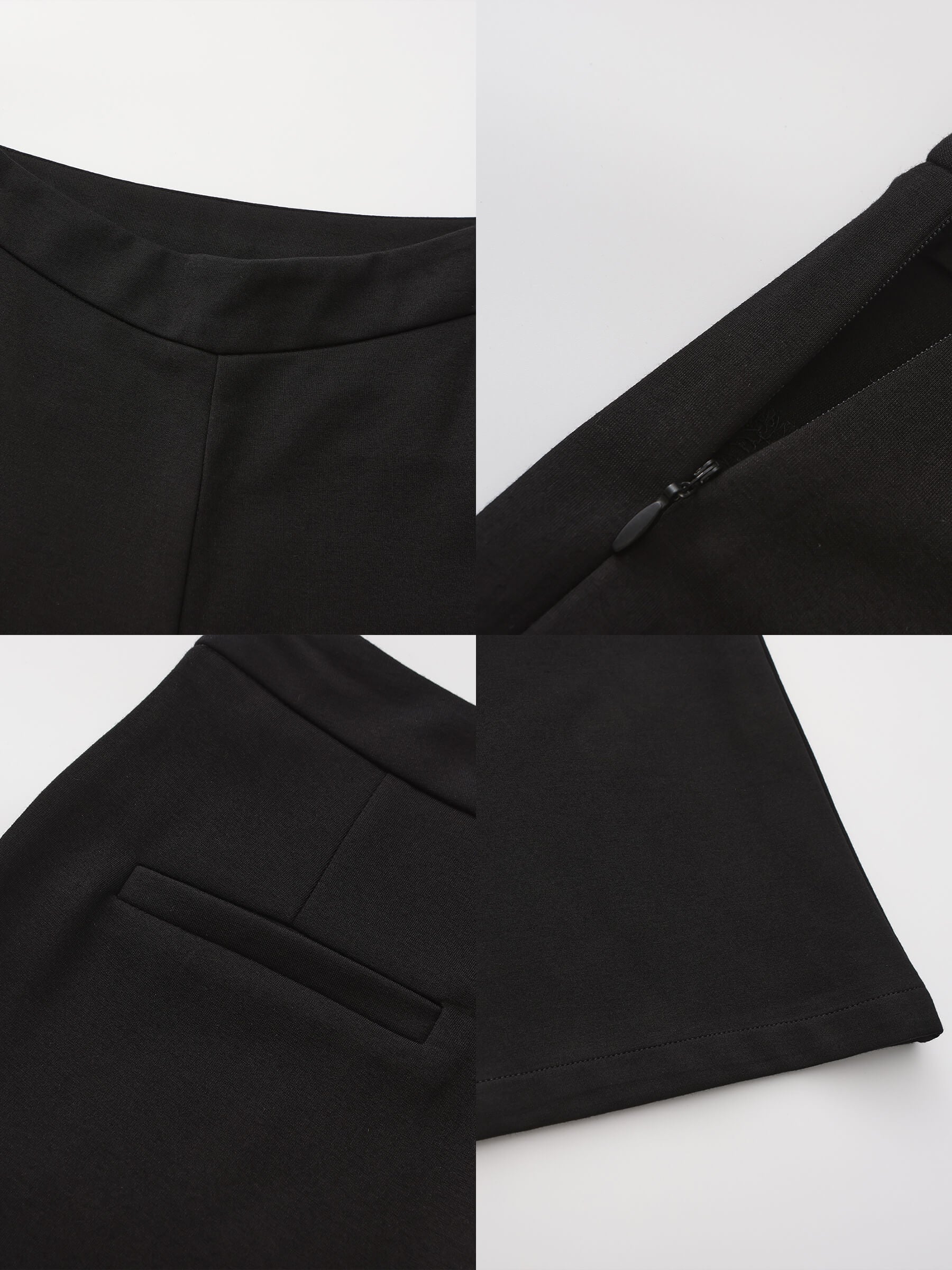 High Waisted Flared High Elastic Trousers-10