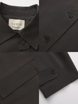 Stand Collar Longline Tie-Waist Trench Coat
