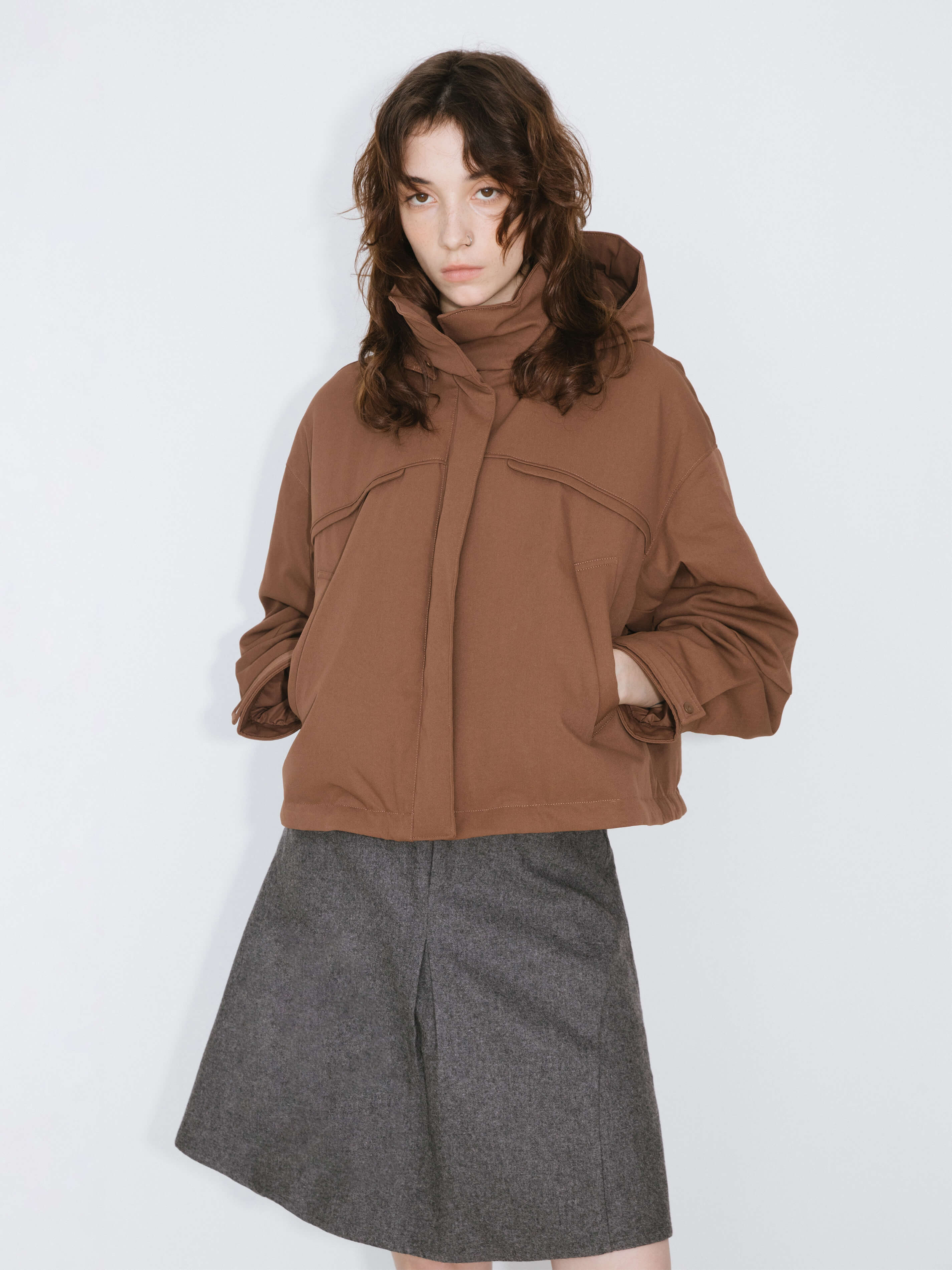 Wool Blend A-Line Skirt-10