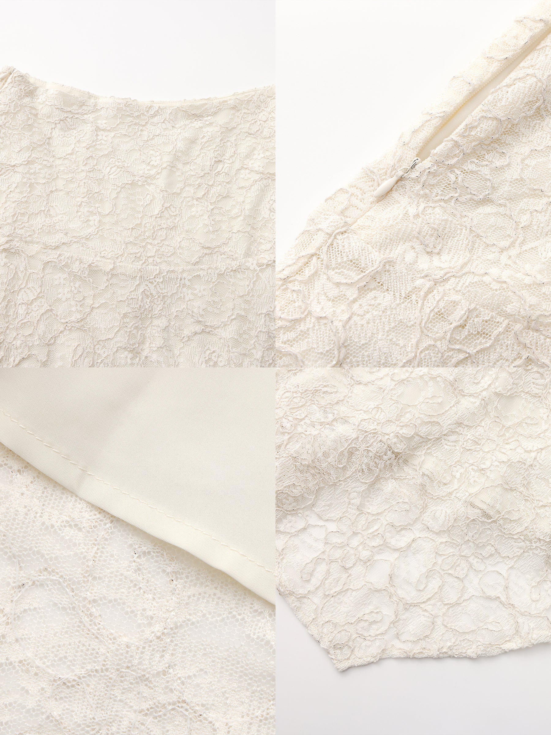 Asymmetrical Lace-Embroidered Skirt-9