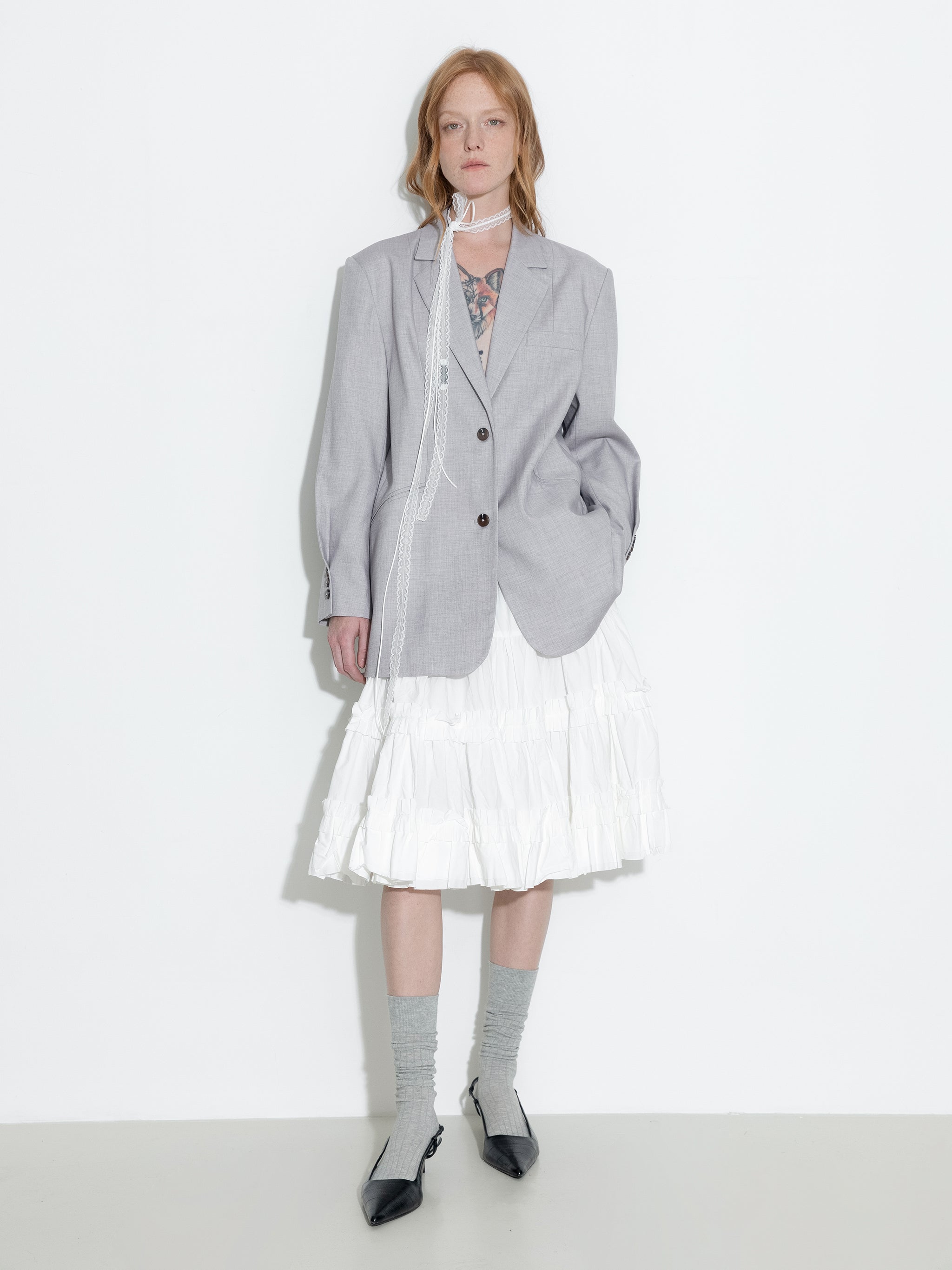 Pure Cotton Ruffle Cake Skirt-3