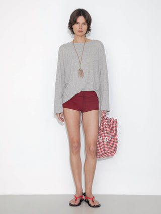 Loose Crew Neck Long Sleeve Knit Top