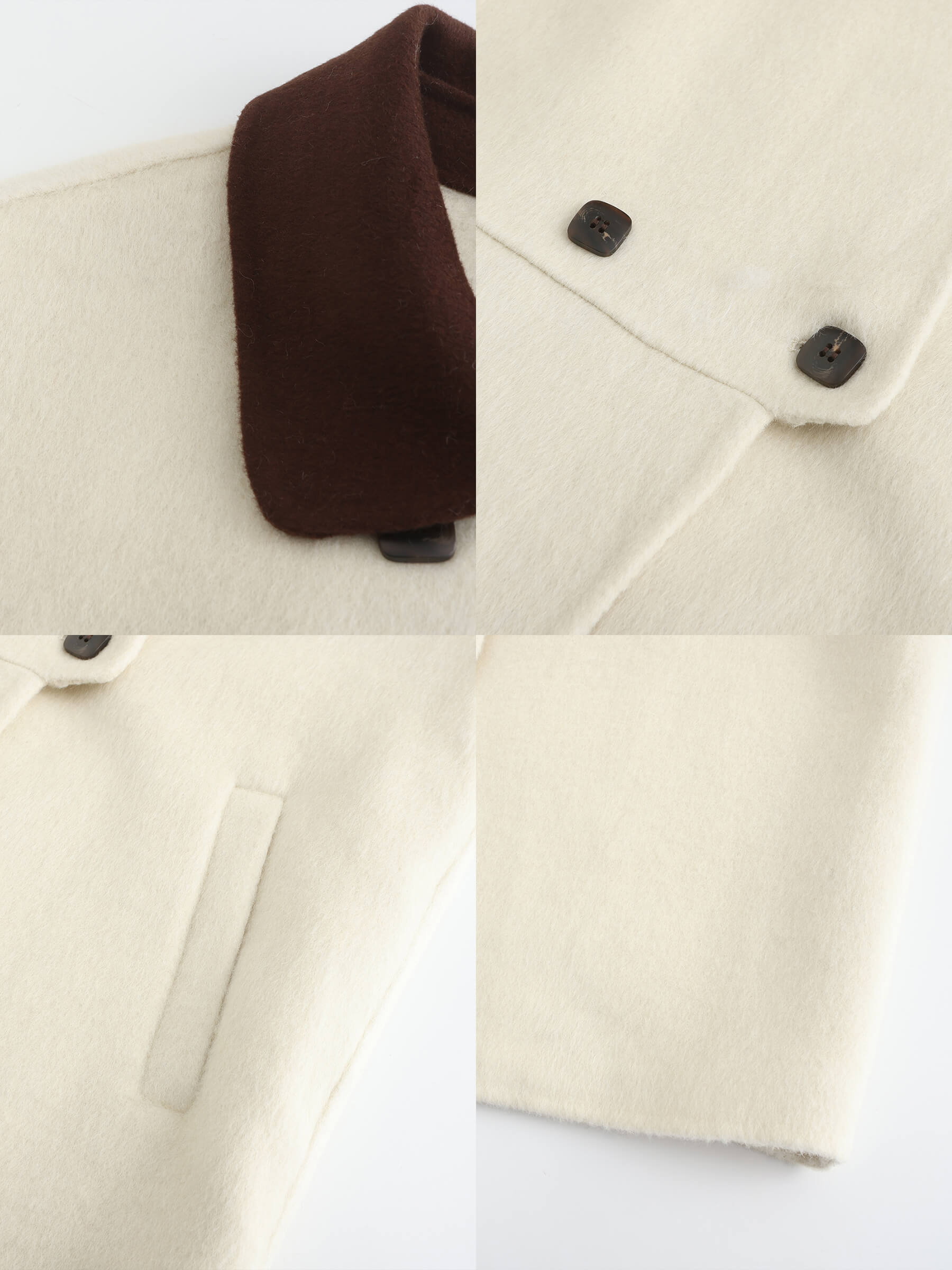 Contrast Coloured Collar Wool Coat-10