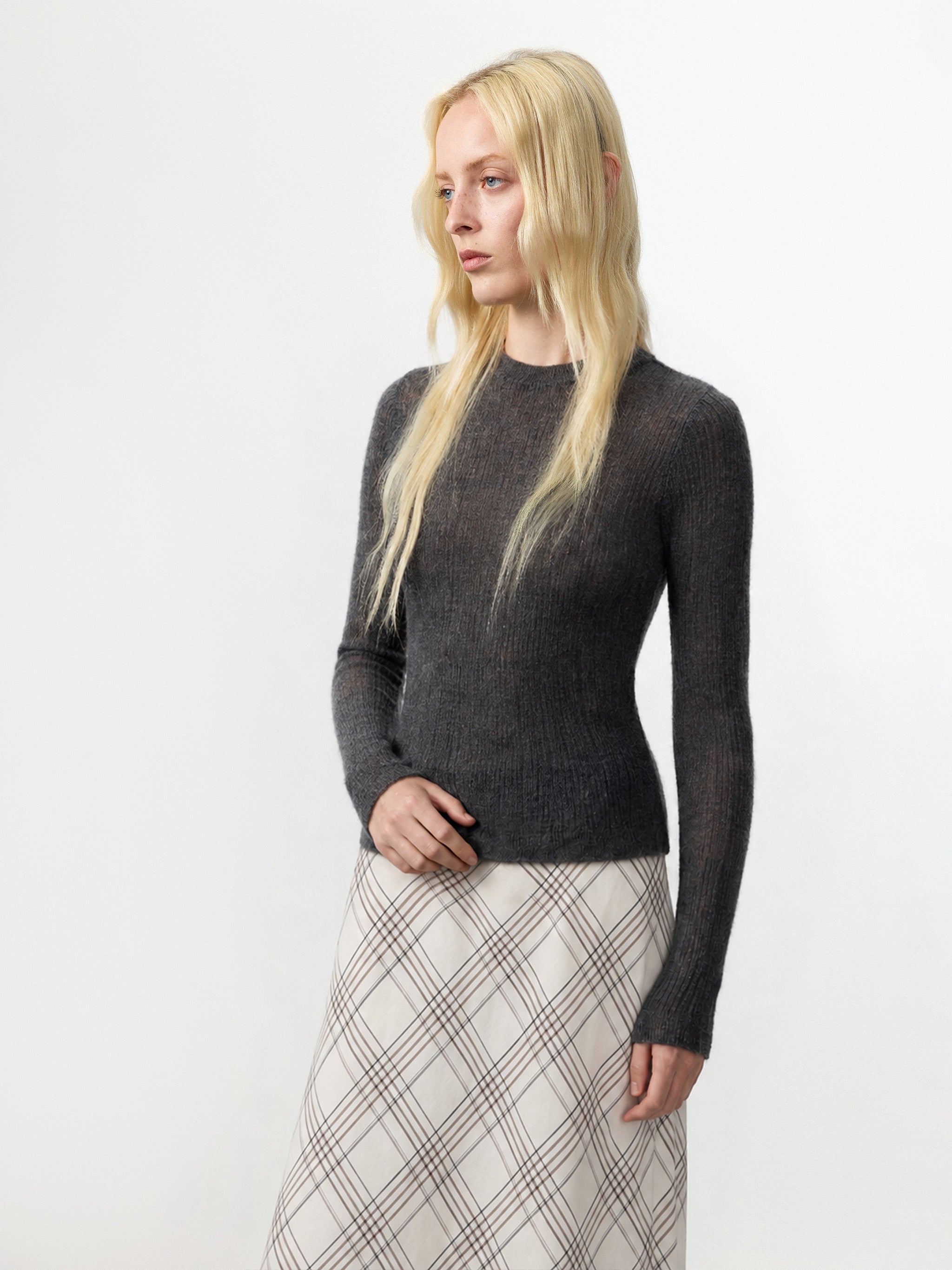 CUBIC Alpaca Blend Crew Neck Sweater-10