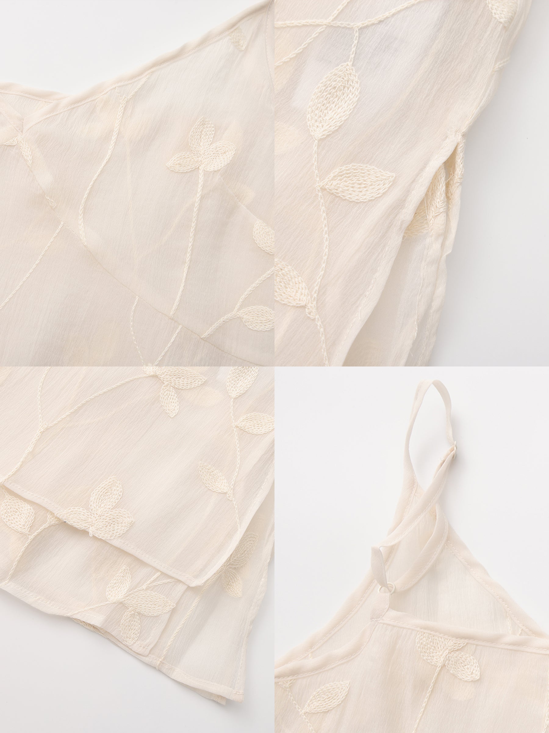 3D Crochet Floral V-Neck Cami Top-9