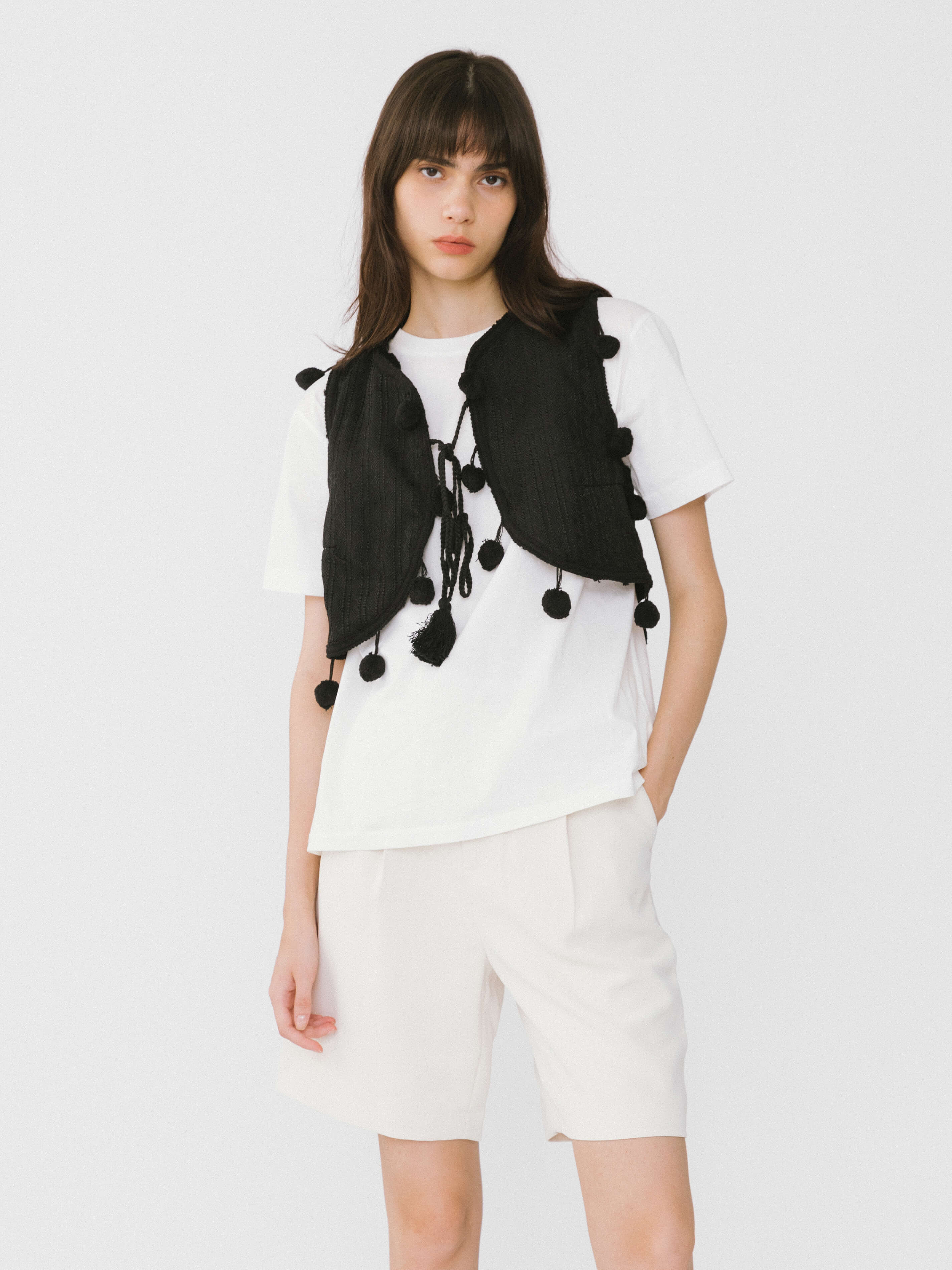Asymmetric Cut Out Tailored Shorts-10