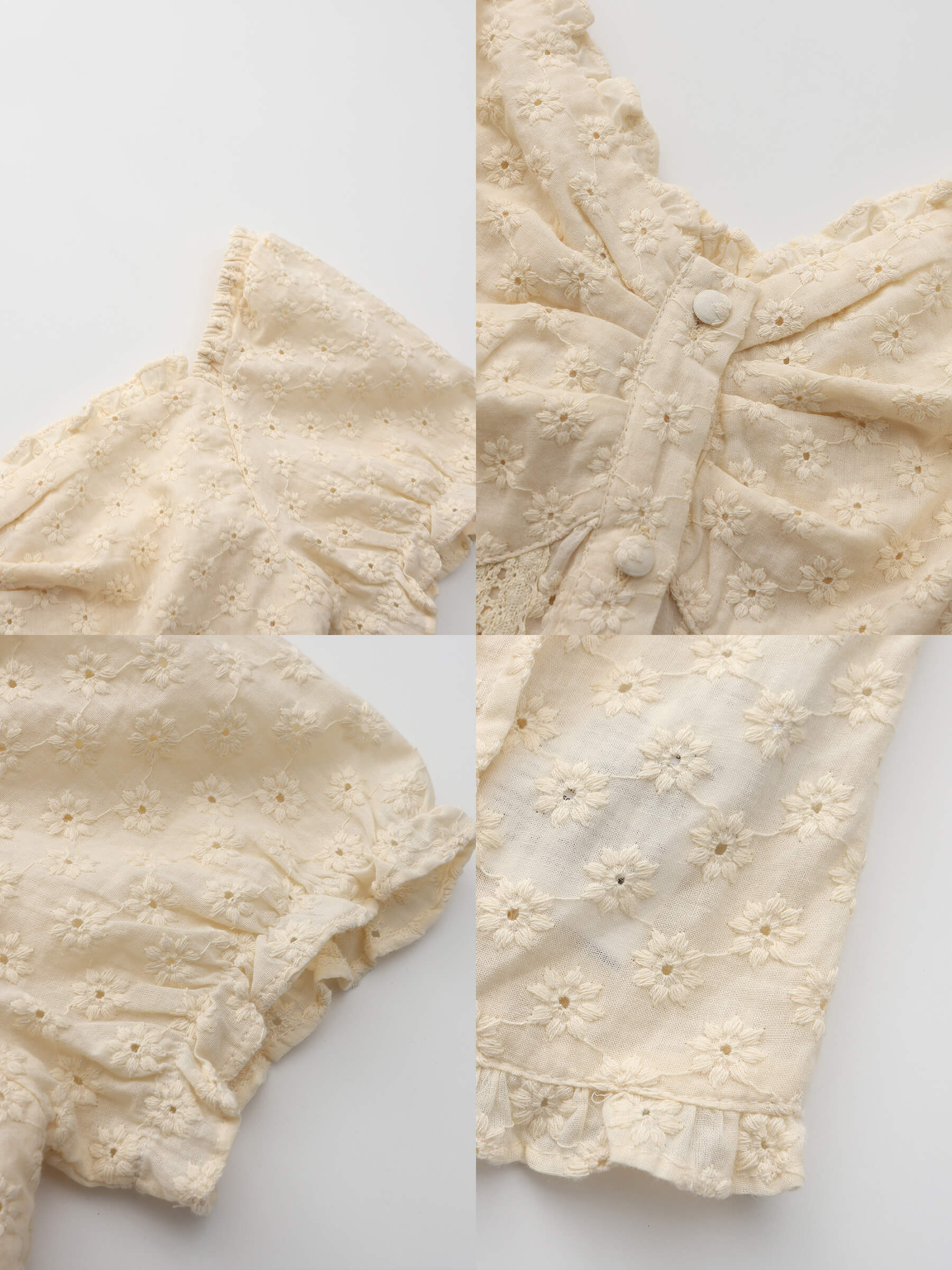 Embroidered Lace Puff Sleeve T-Shirt-9